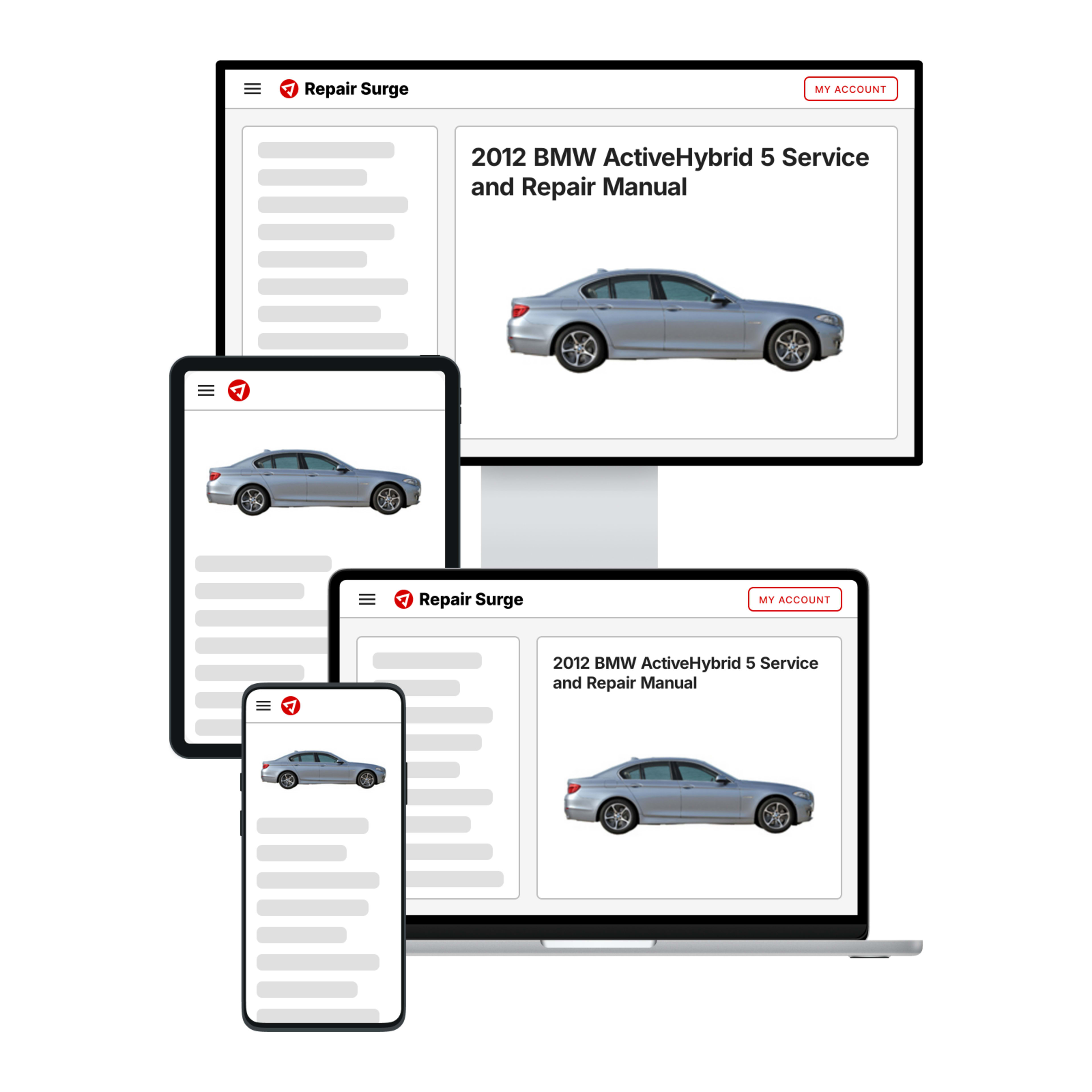2012 BMW ActiveHybrid 5 service and repair manual hero image