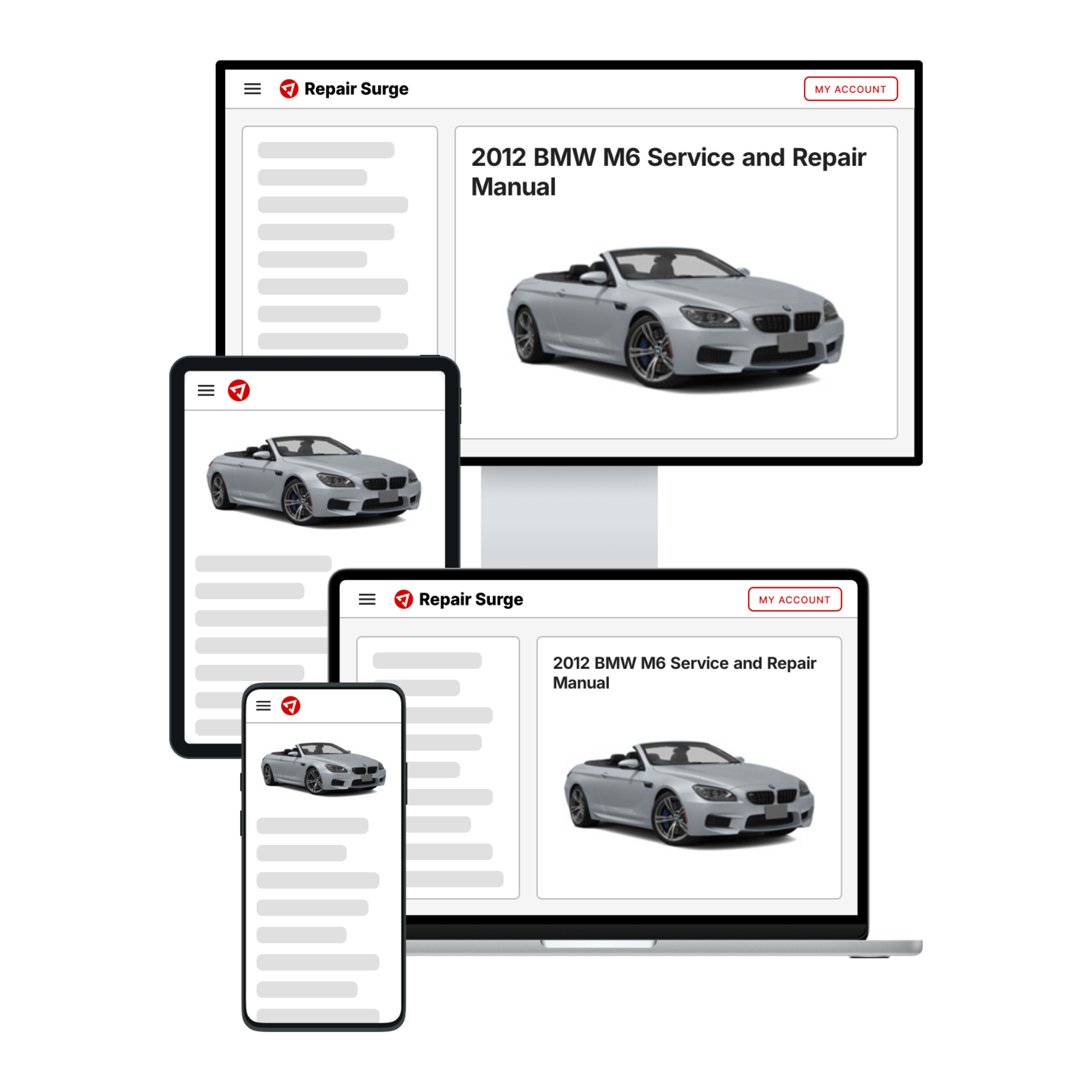 2012 BMW M6 service and repair manual hero image