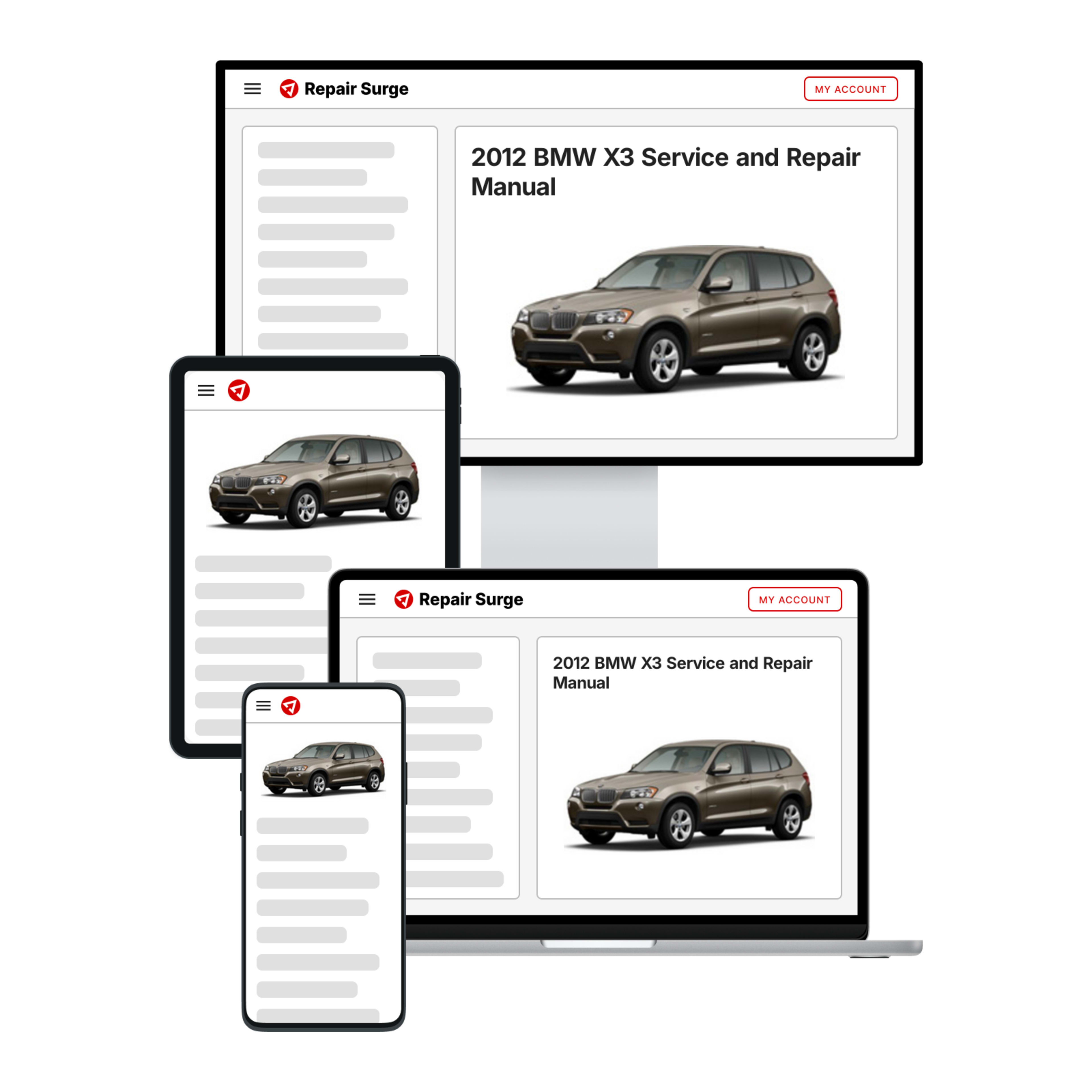 2012 BMW X3 service and repair manual hero image