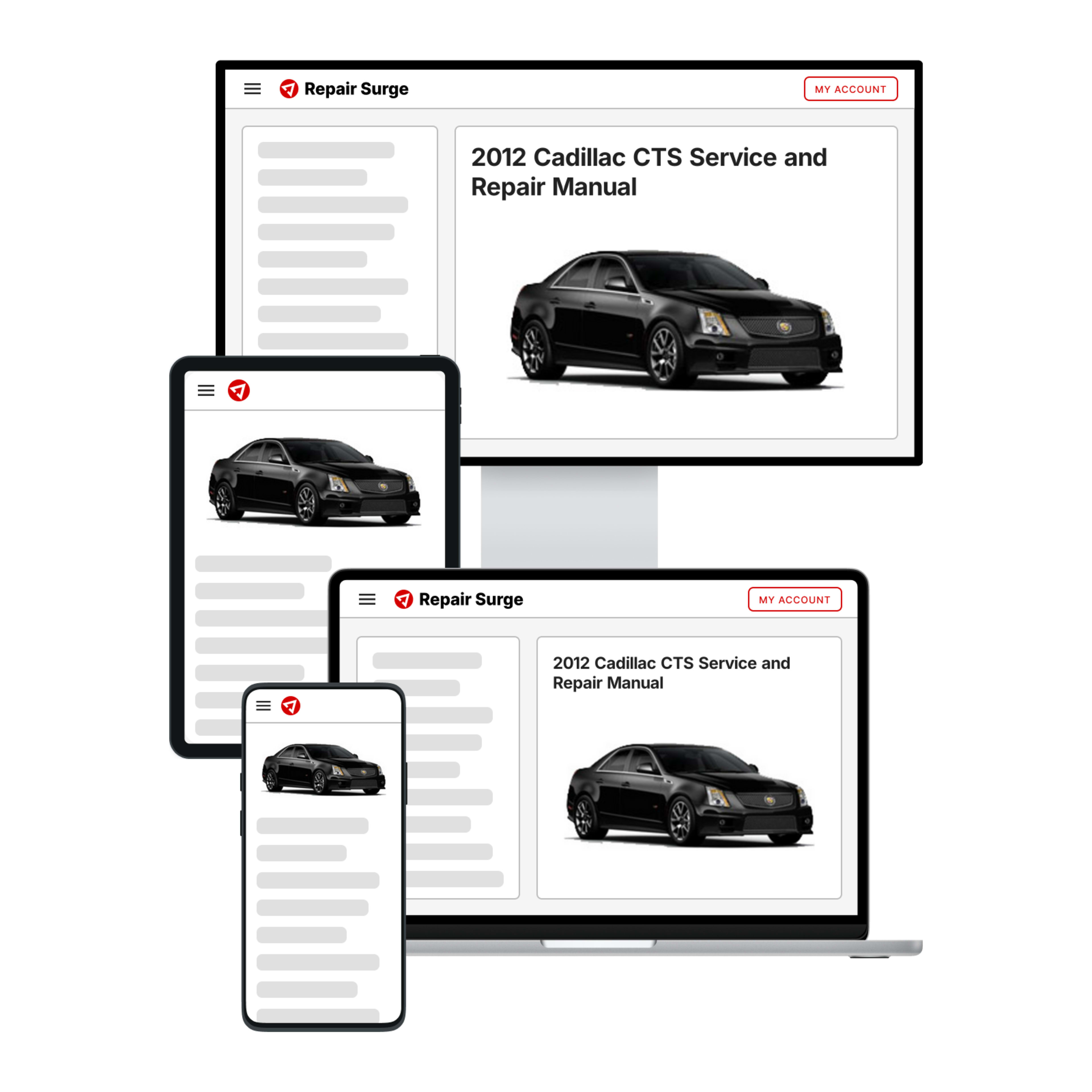 2012 Cadillac CTS service and repair manual hero image