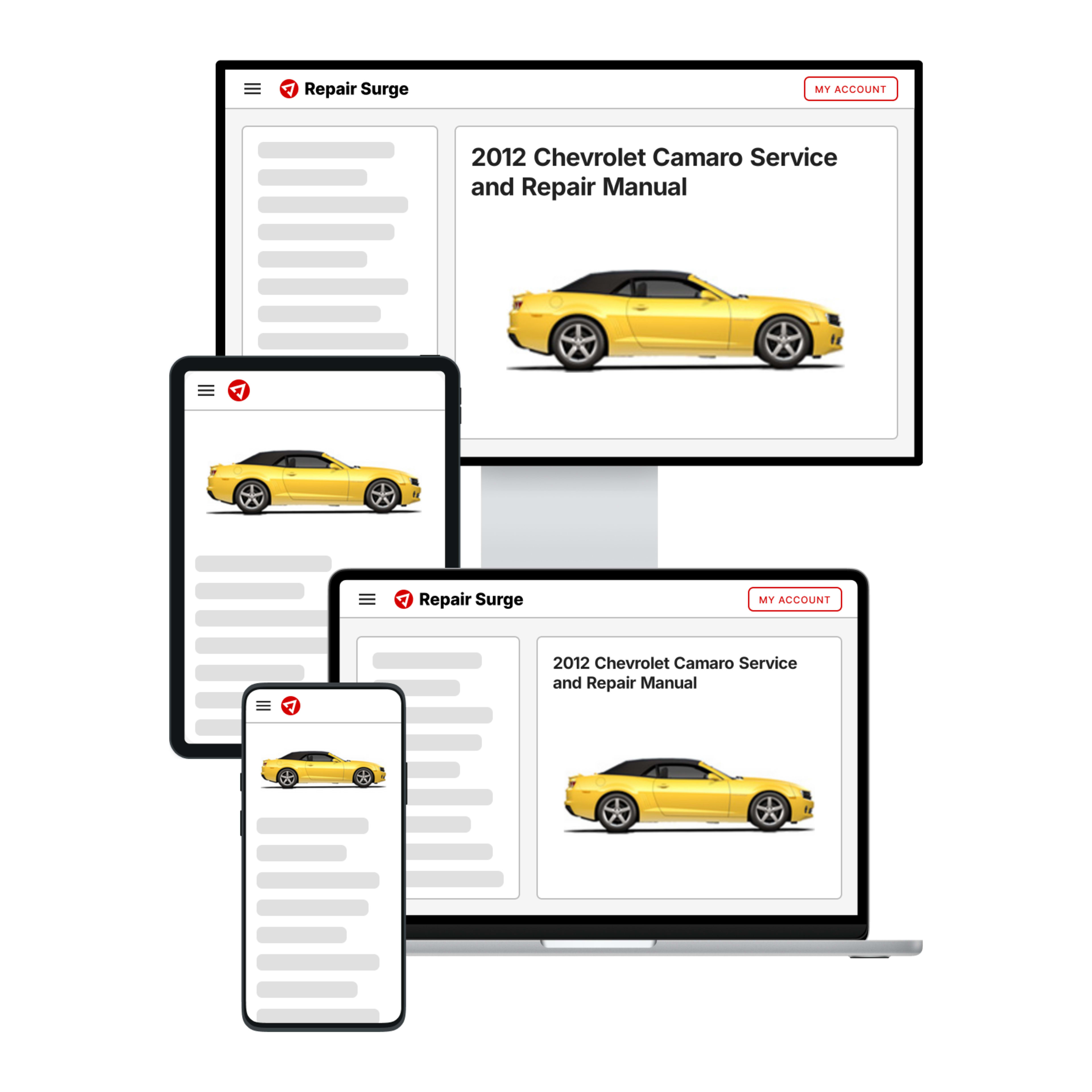 2012 Chevrolet Camaro service and repair manual hero image