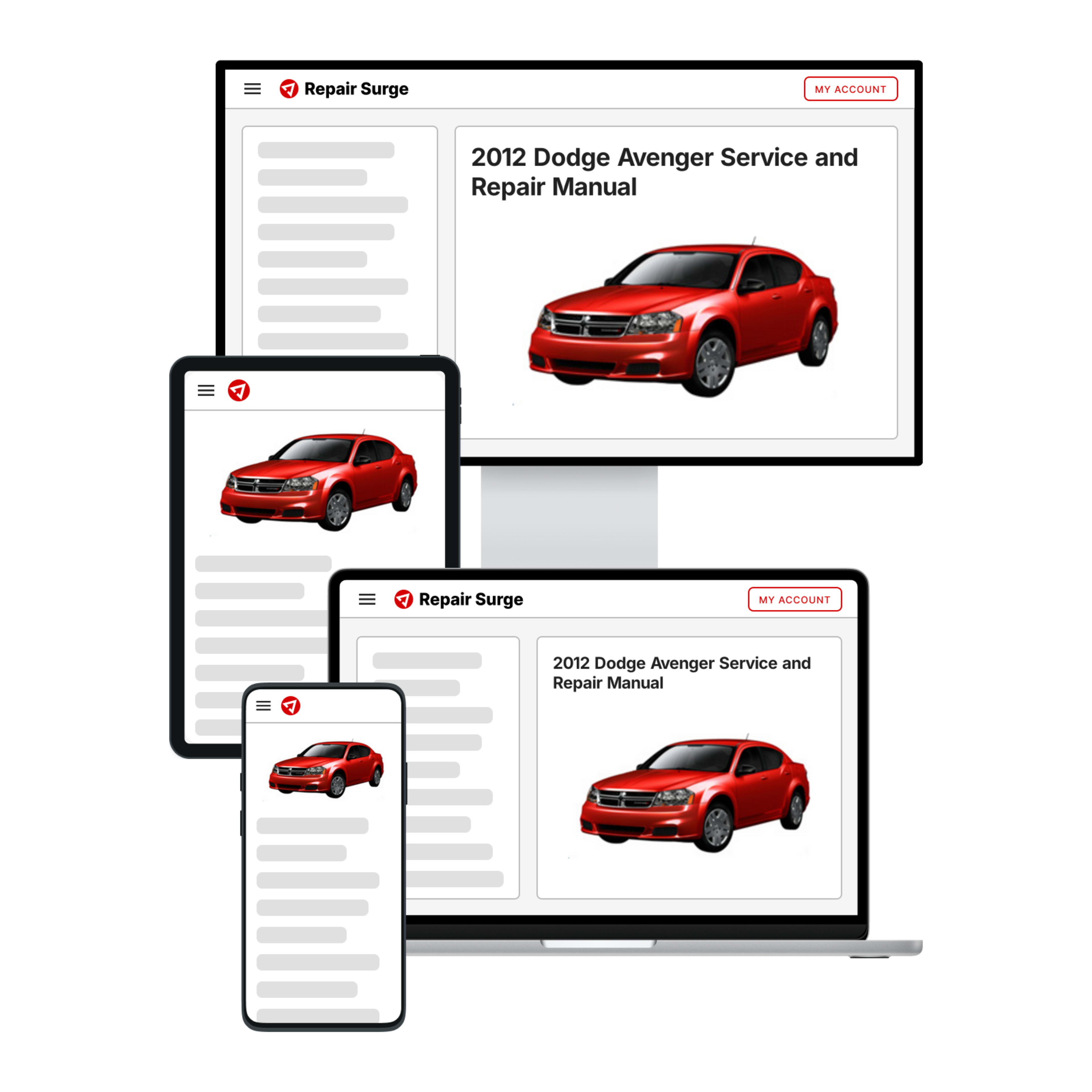 2012 Dodge Avenger service and repair manual hero image