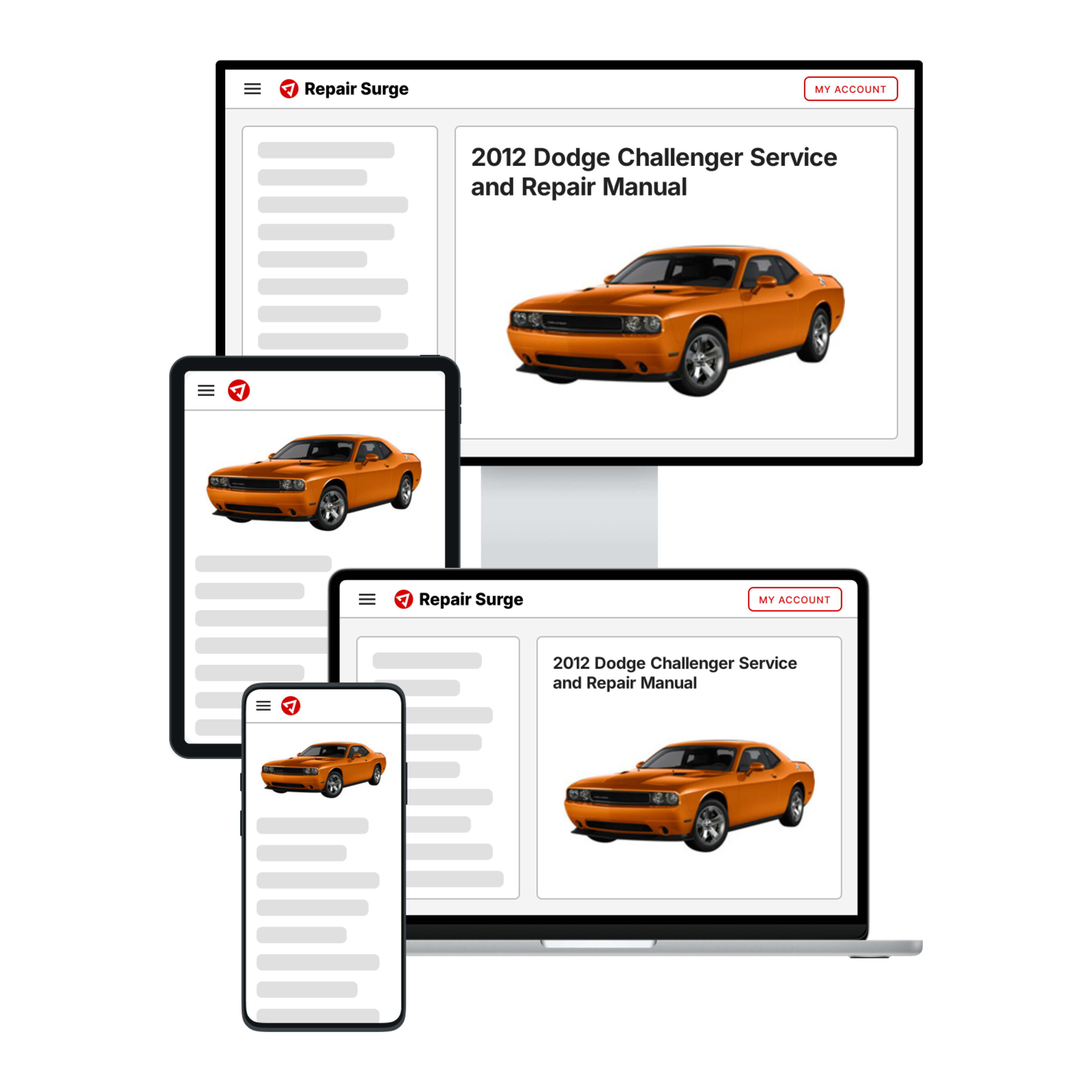 2012 Dodge Challenger service and repair manual hero image