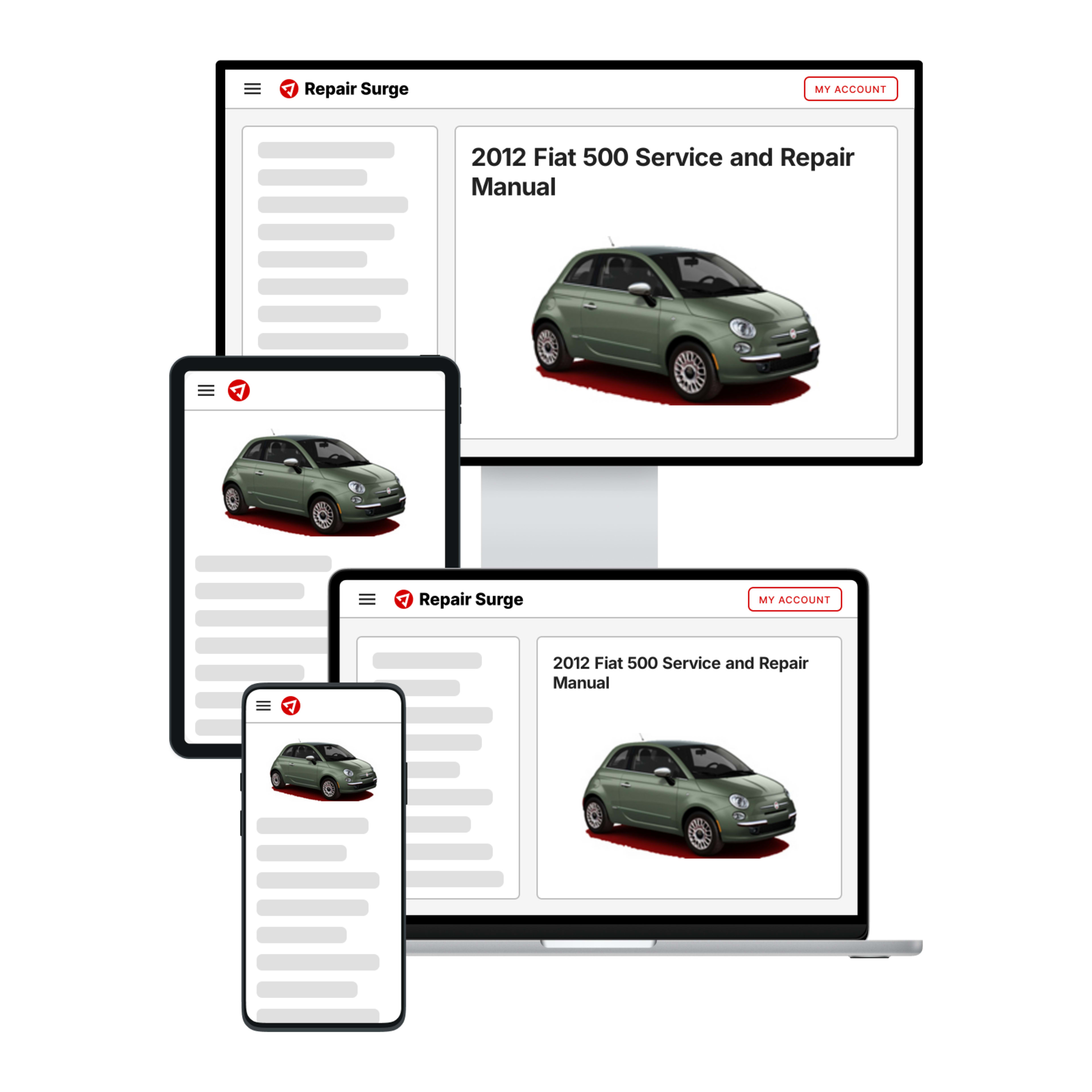 2012 Fiat 500 service and repair manual hero image