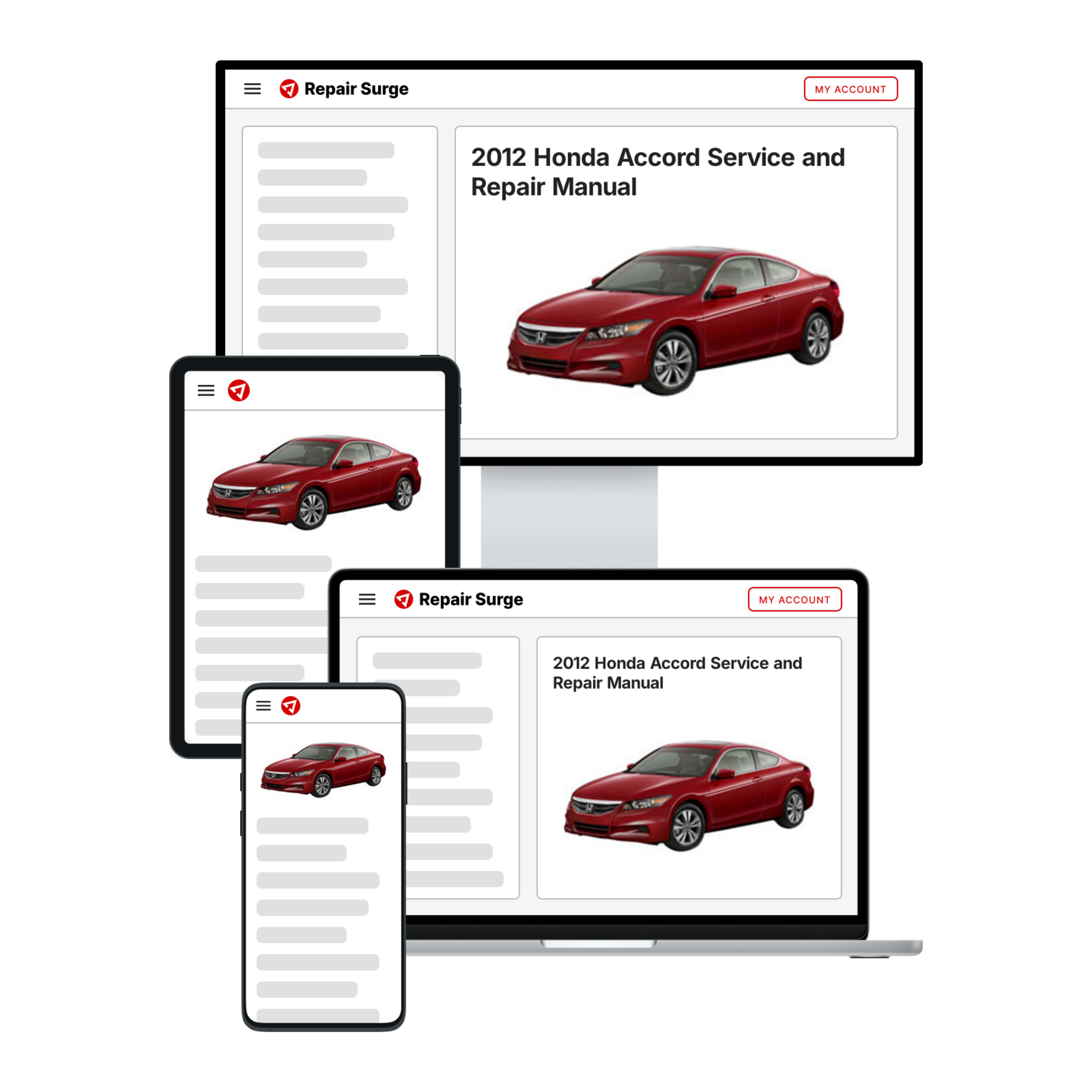 2012 Honda Accord service and repair manual hero image