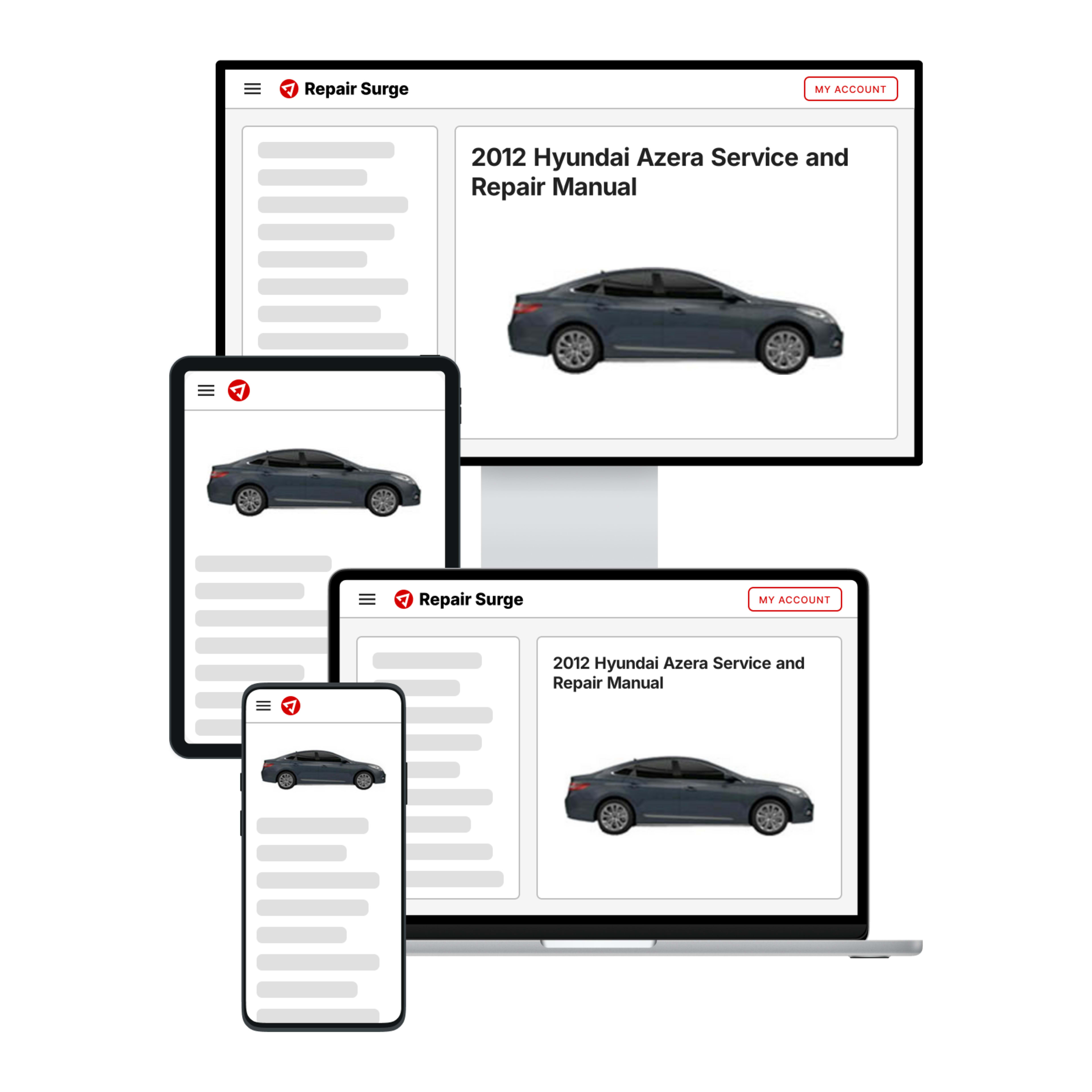 2012 Hyundai Azera service and repair manual hero image