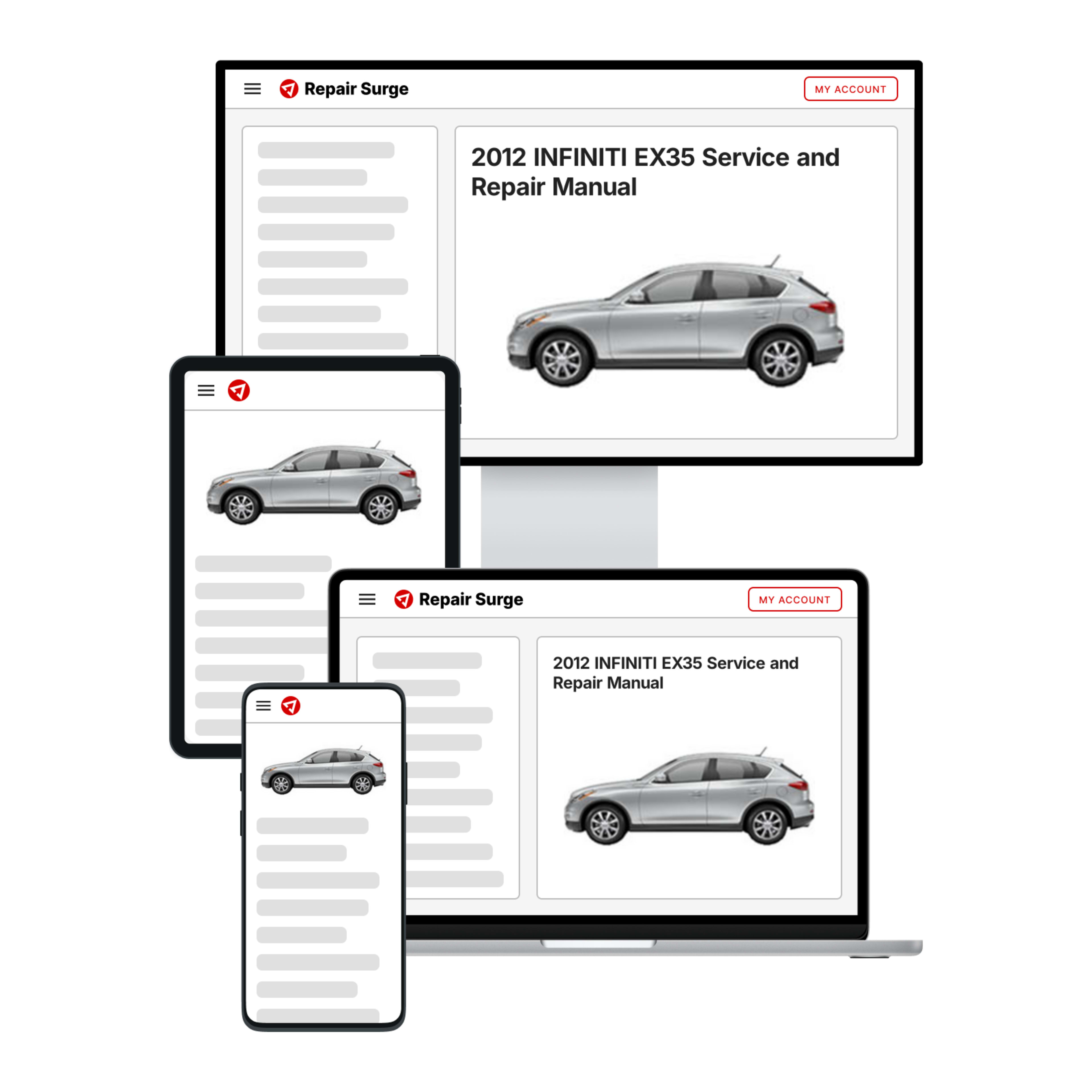 2012 INFINITI EX35 service and repair manual hero image