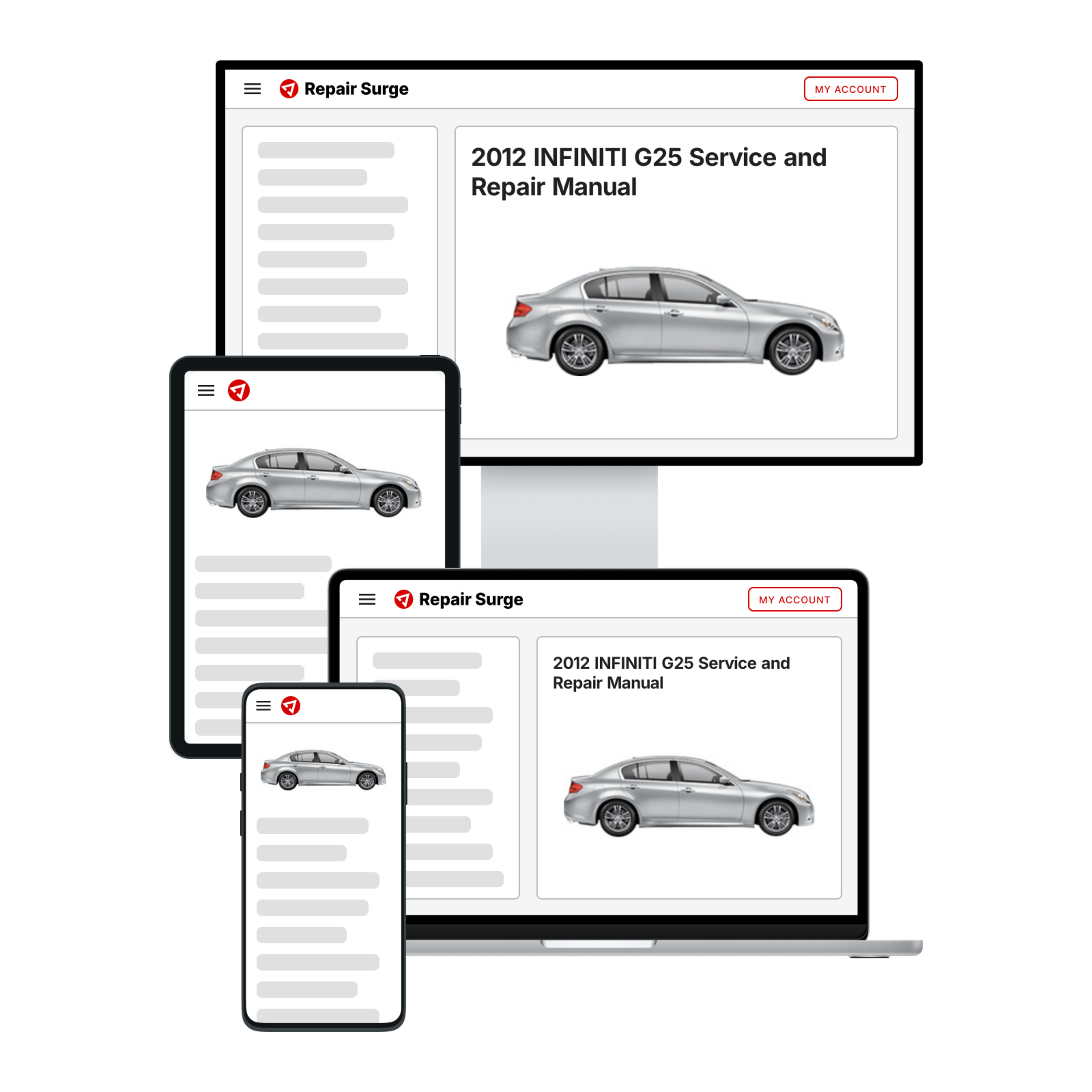 2012 INFINITI G25 service and repair manual hero image