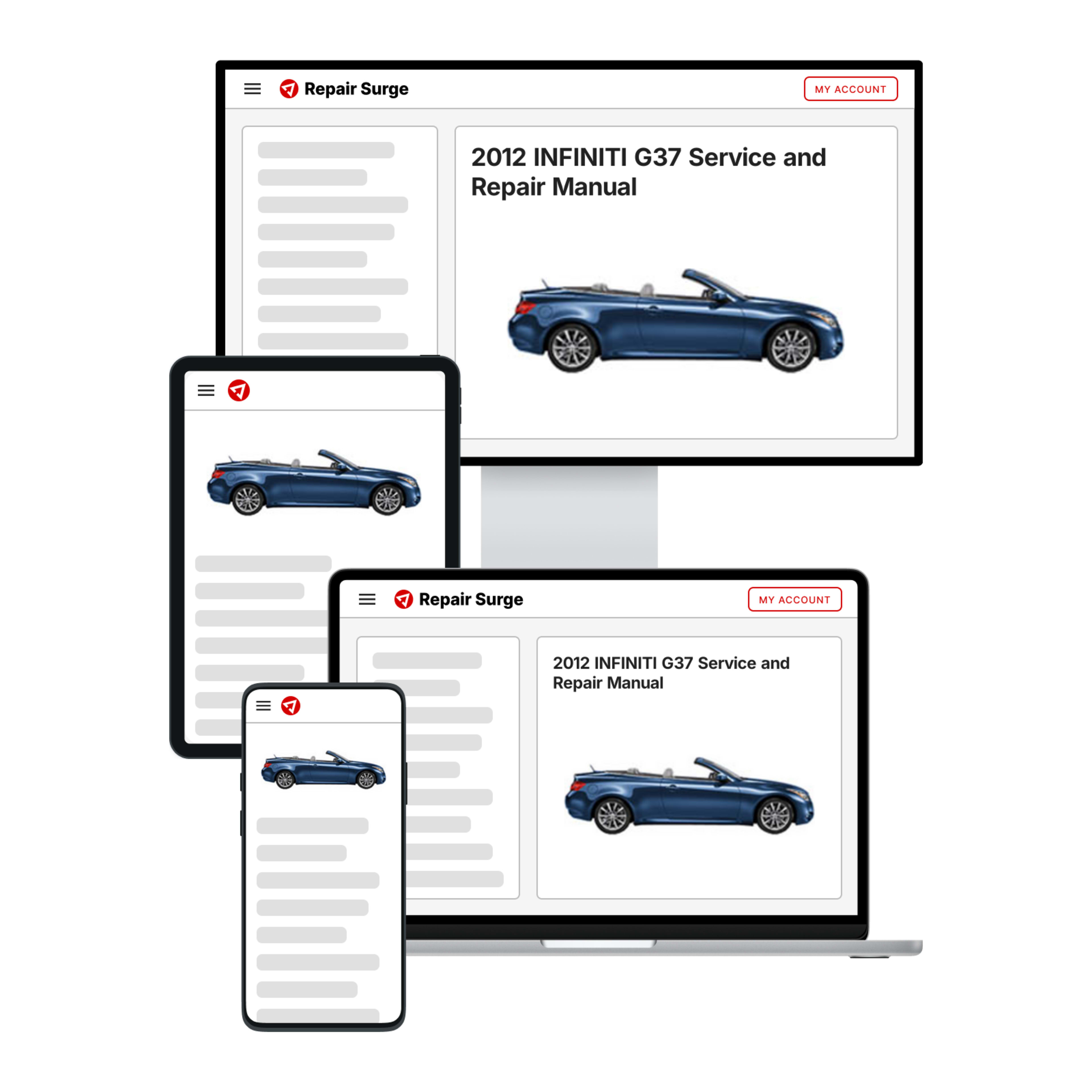 2012 INFINITI G37 service and repair manual hero image