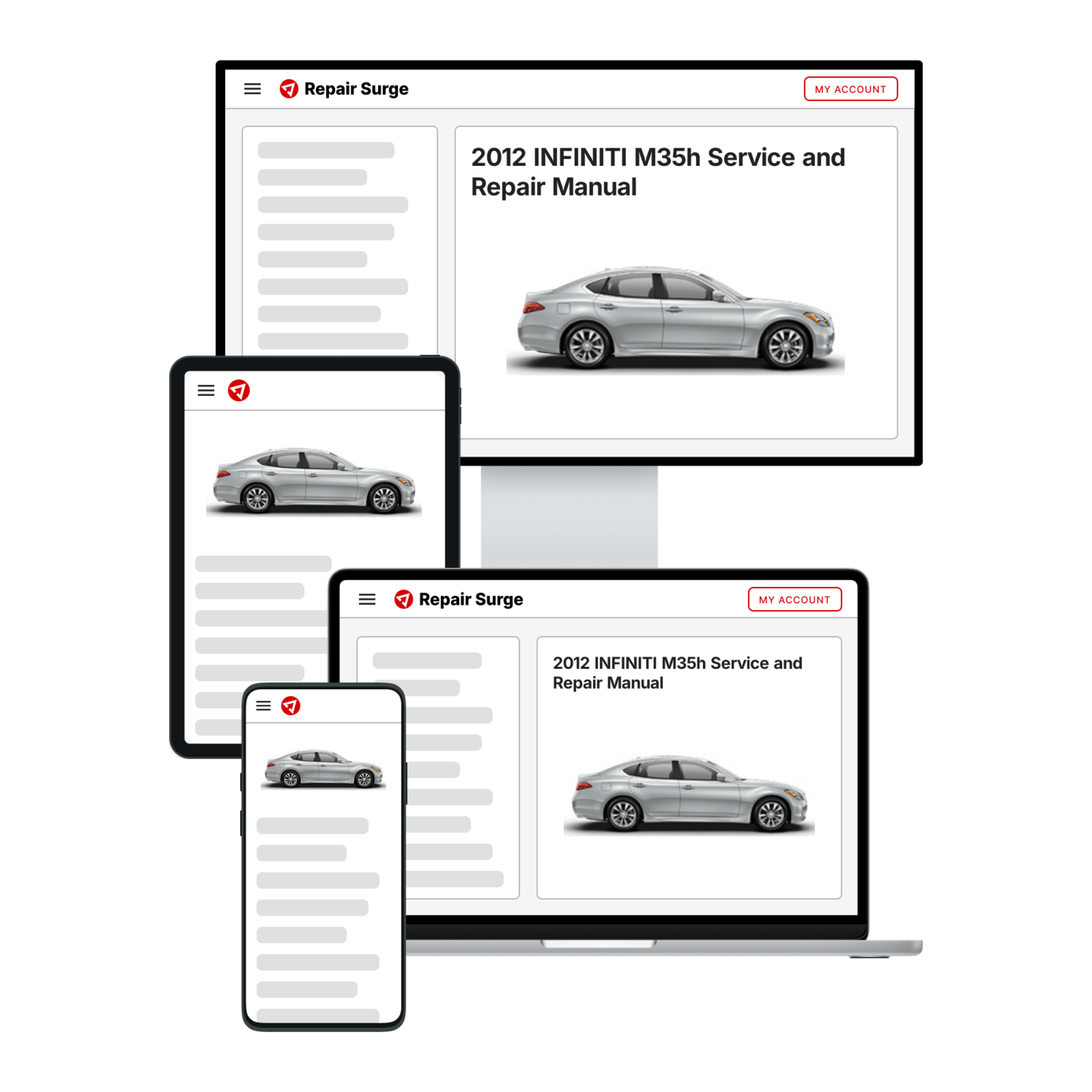 2012 INFINITI M35h service and repair manual hero image