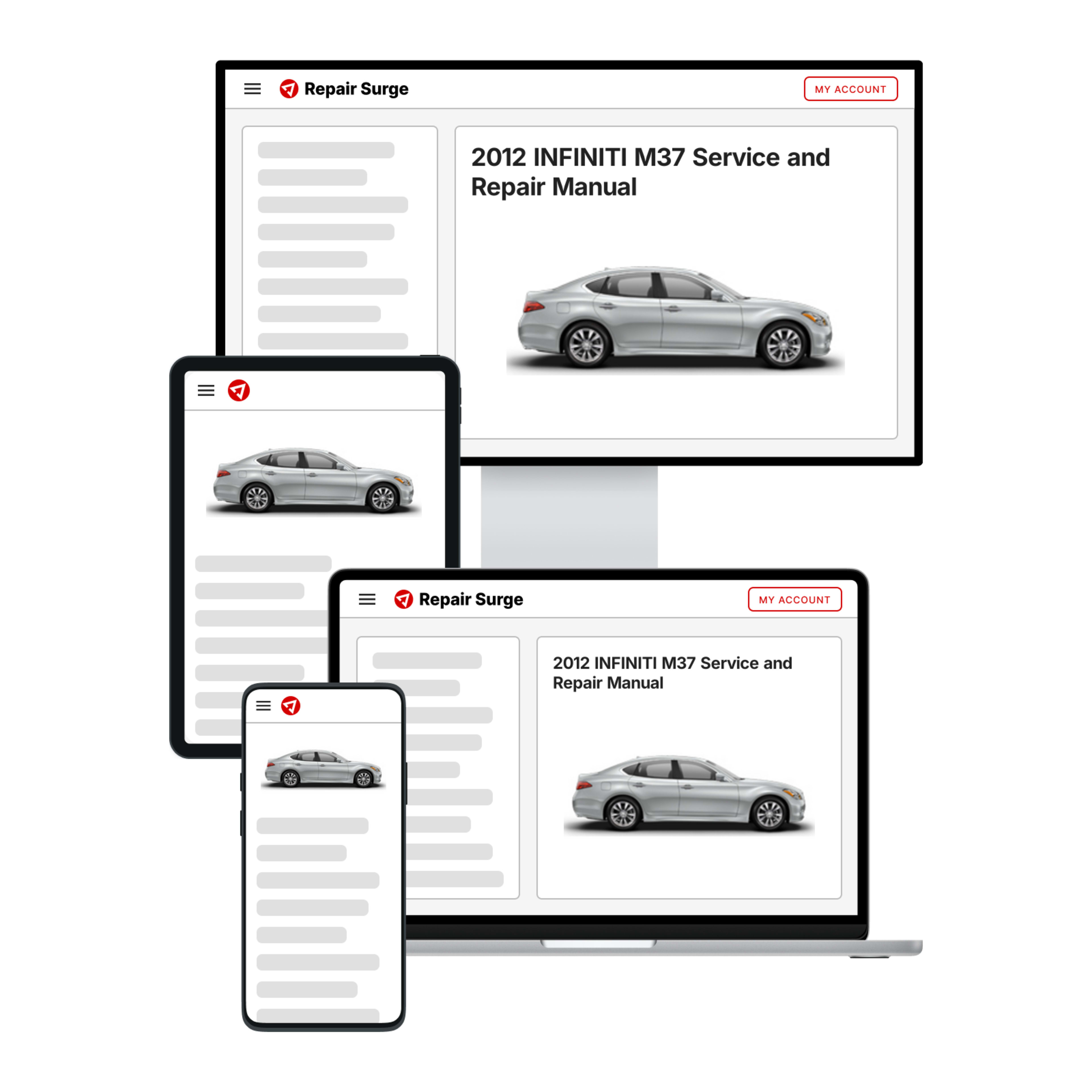 2012 INFINITI M37 service and repair manual hero image