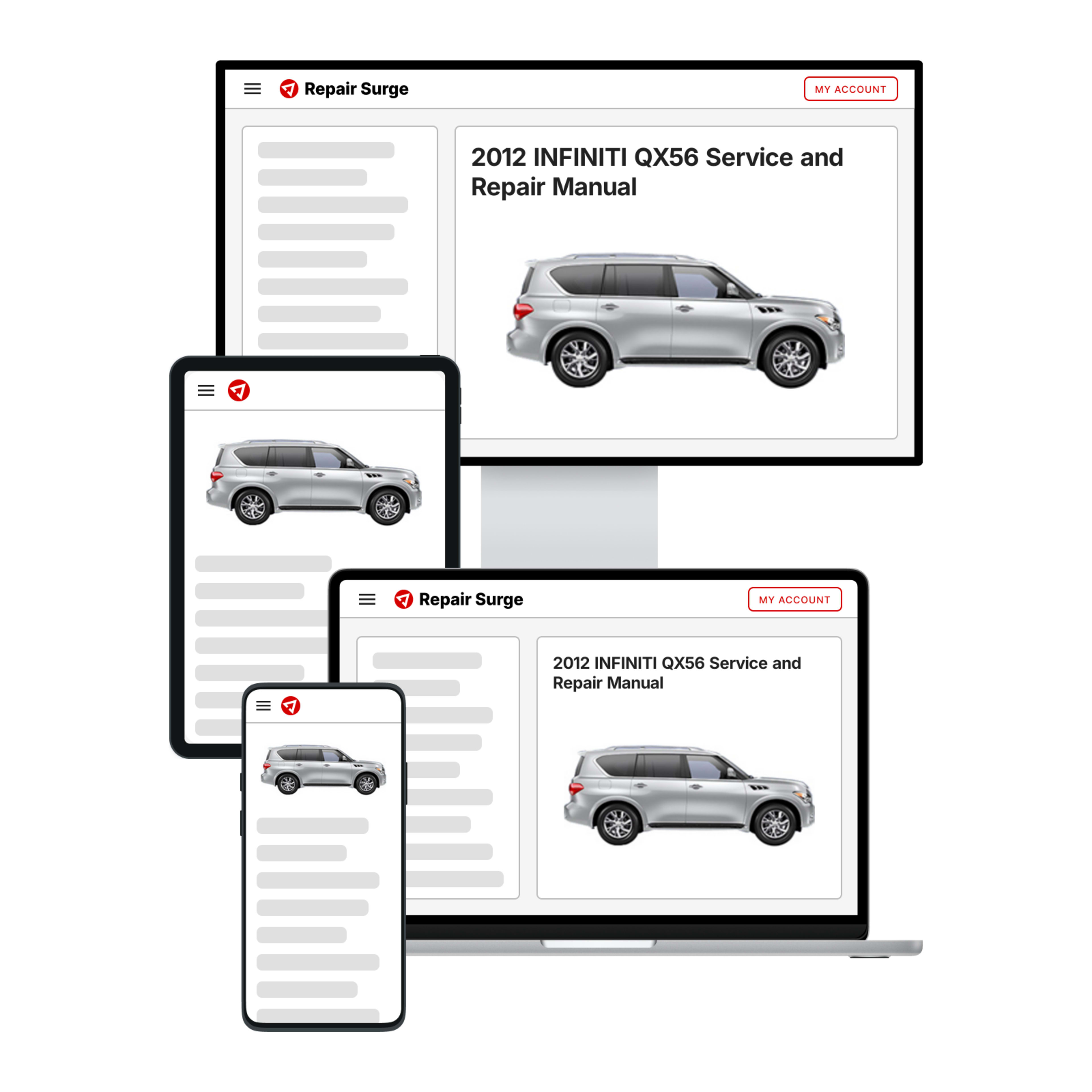 2012 INFINITI QX56 service and repair manual hero image
