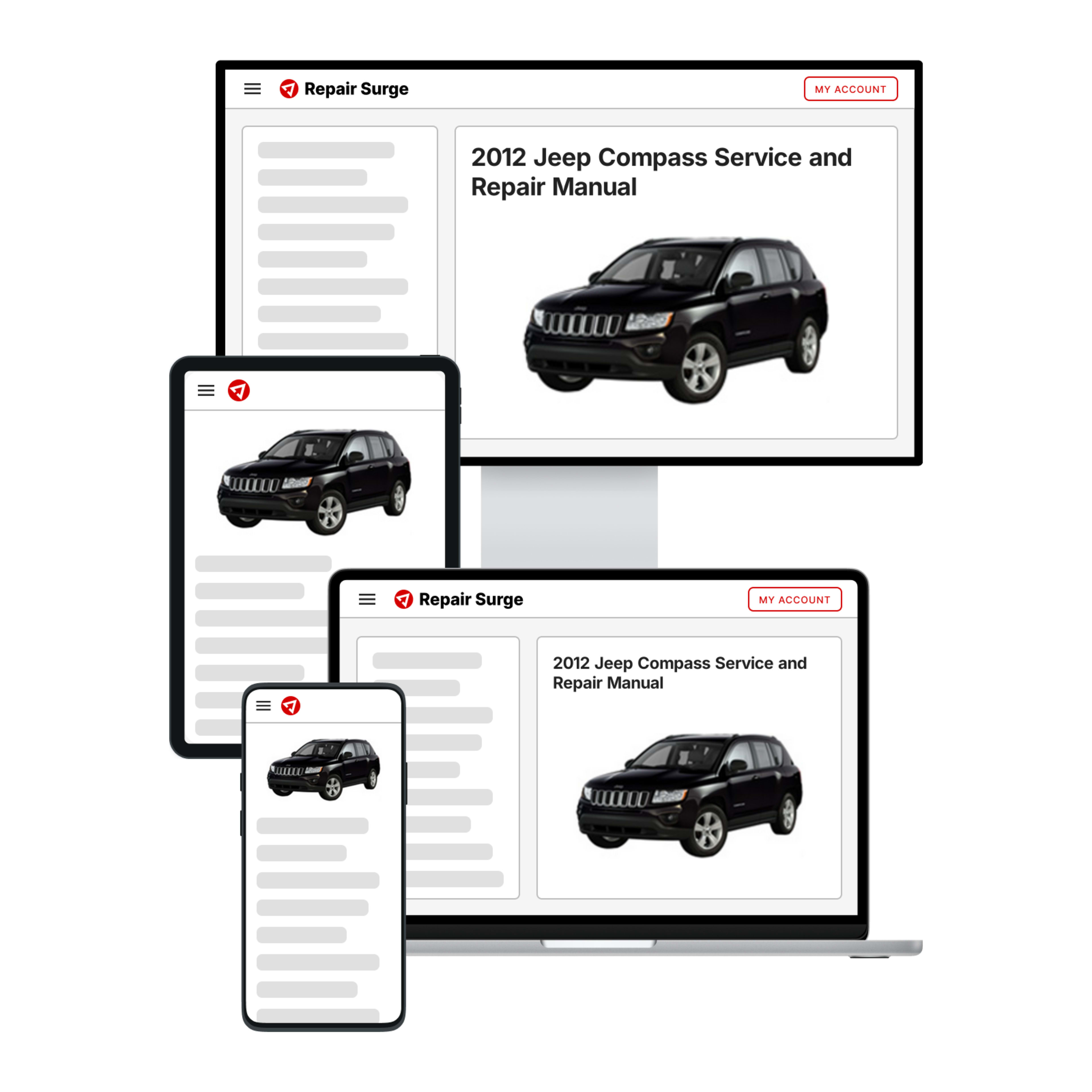 2012 Jeep Compass service and repair manual hero image