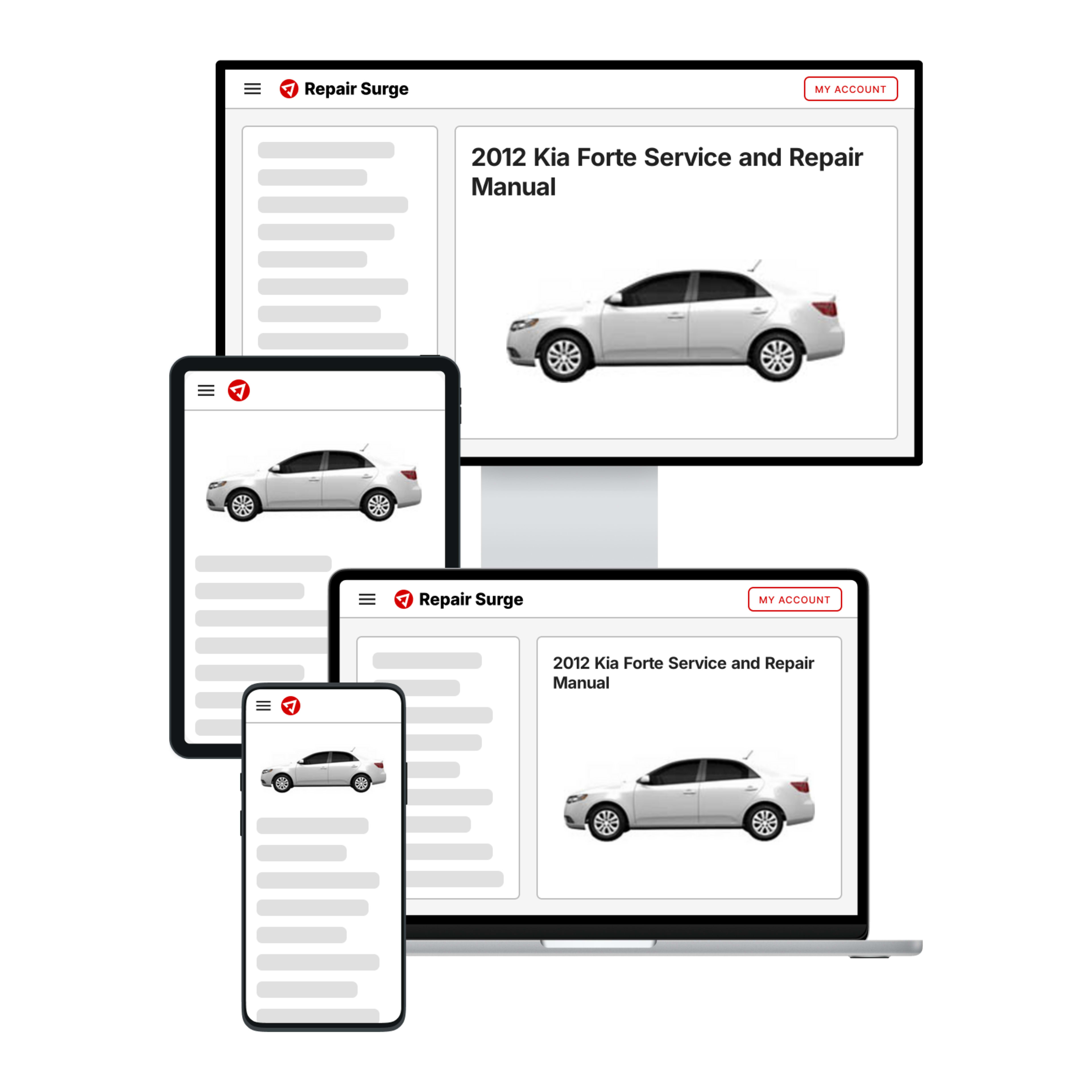 2012 Kia Forte service and repair manual hero image