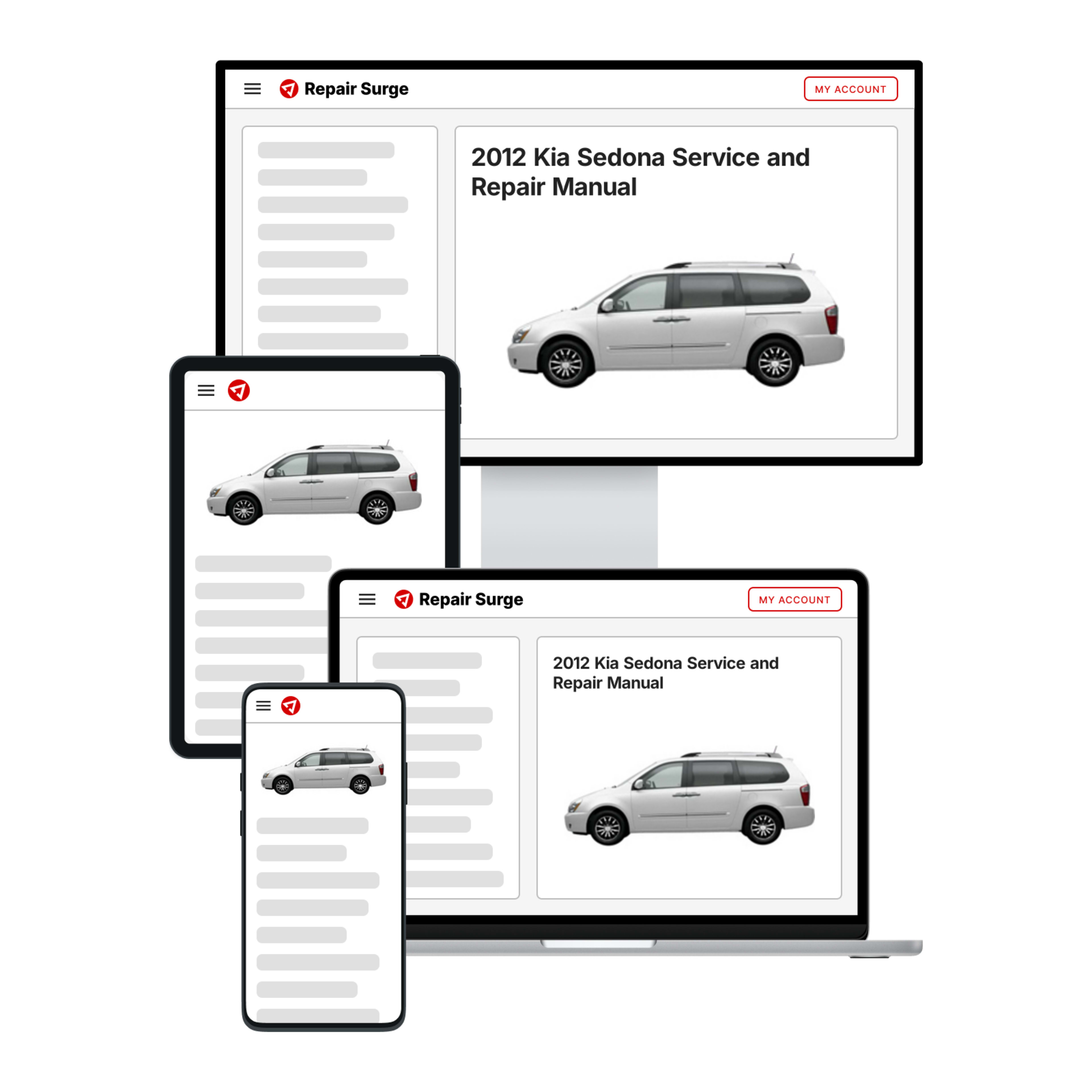 2012 Kia Sedona service and repair manual hero image