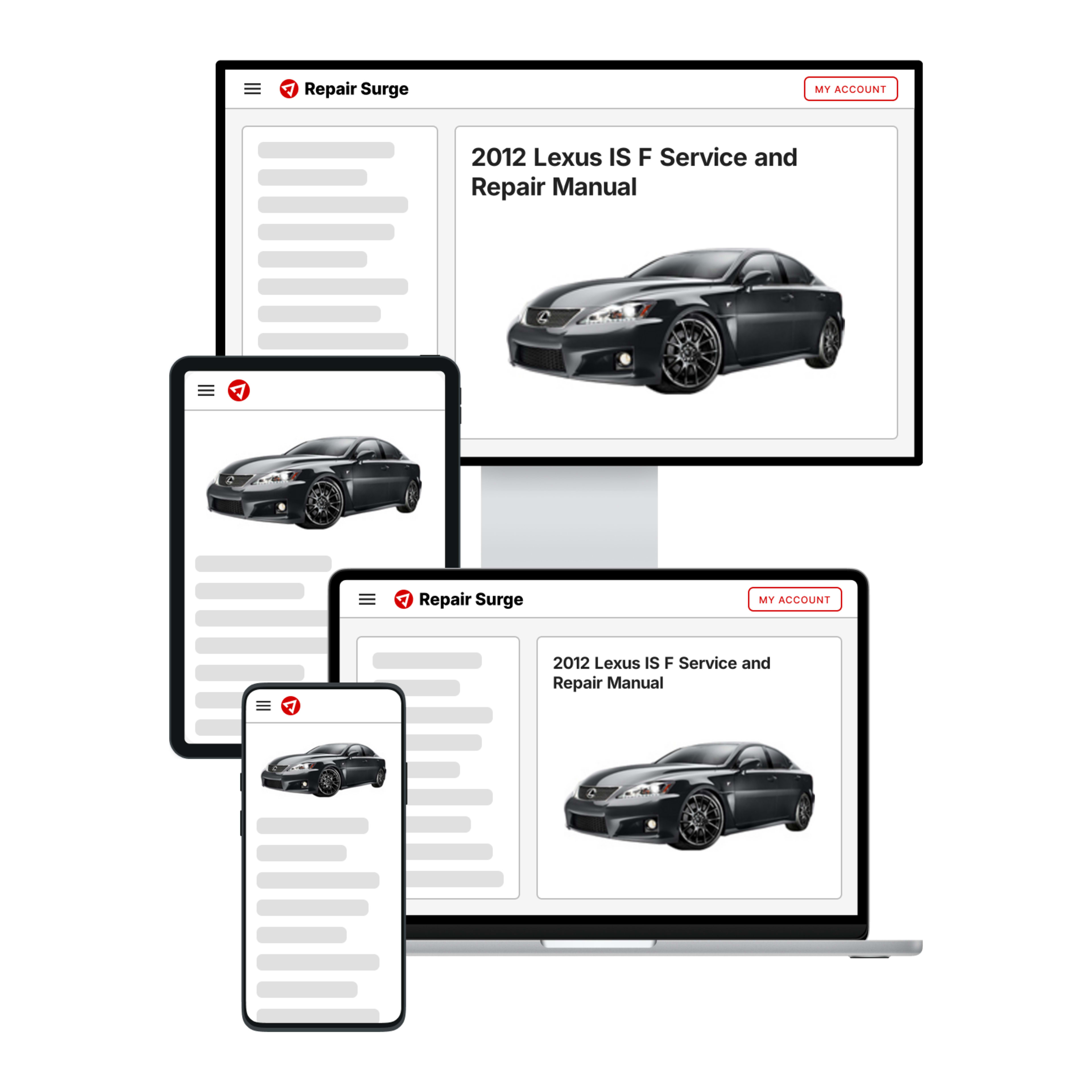 2012 Lexus IS F service and repair manual hero image