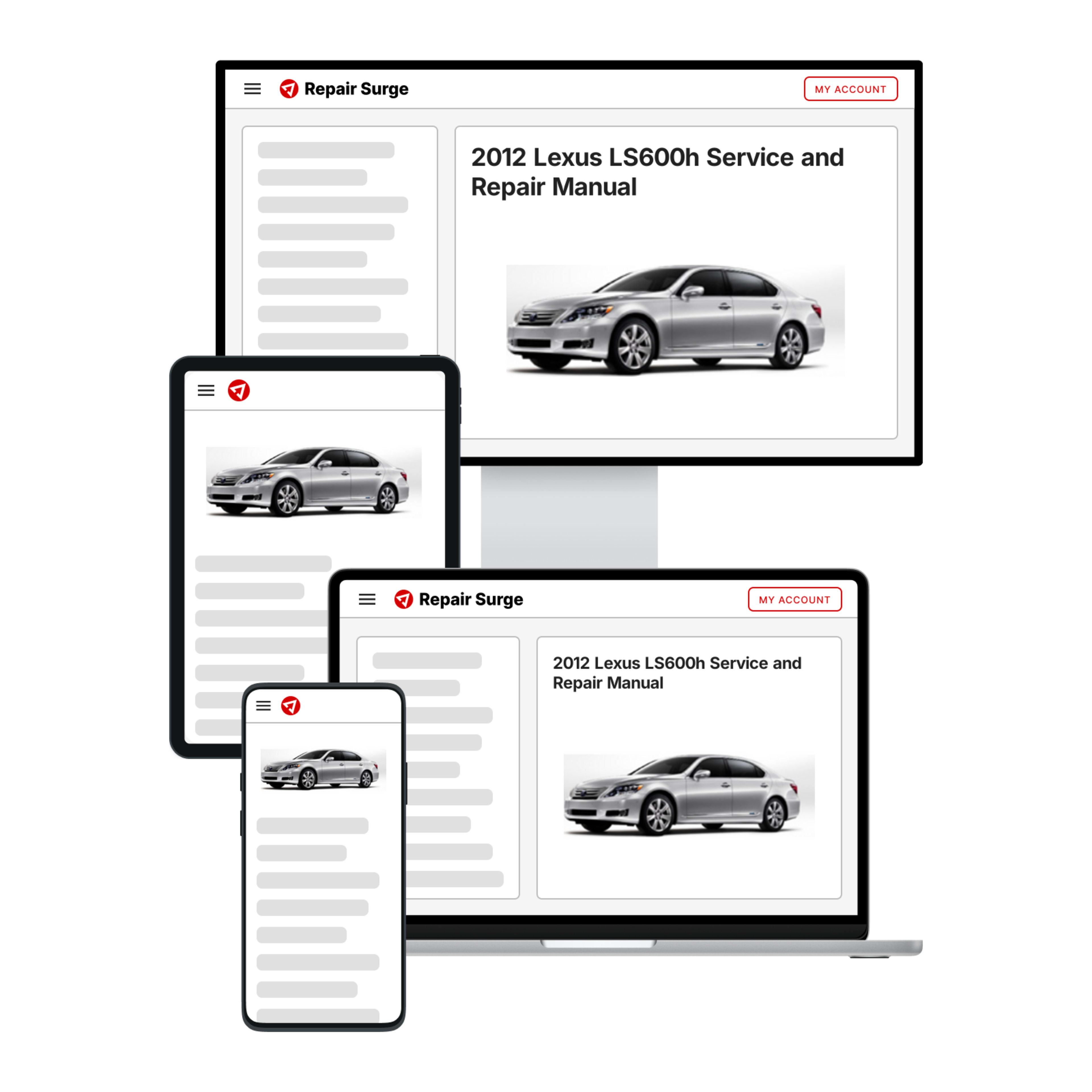 2012 Lexus LS600h service and repair manual hero image