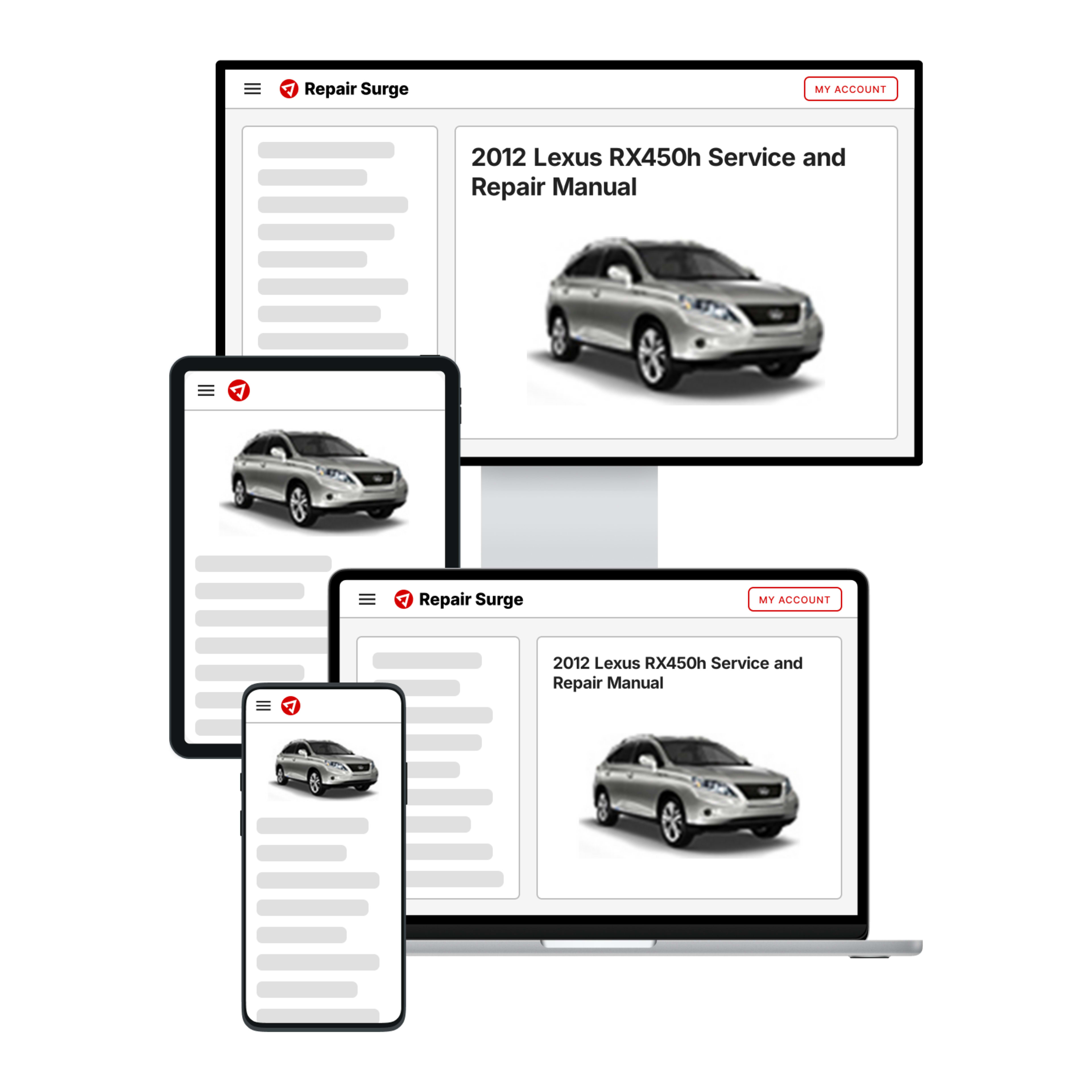 2012 Lexus RX450h service and repair manual hero image