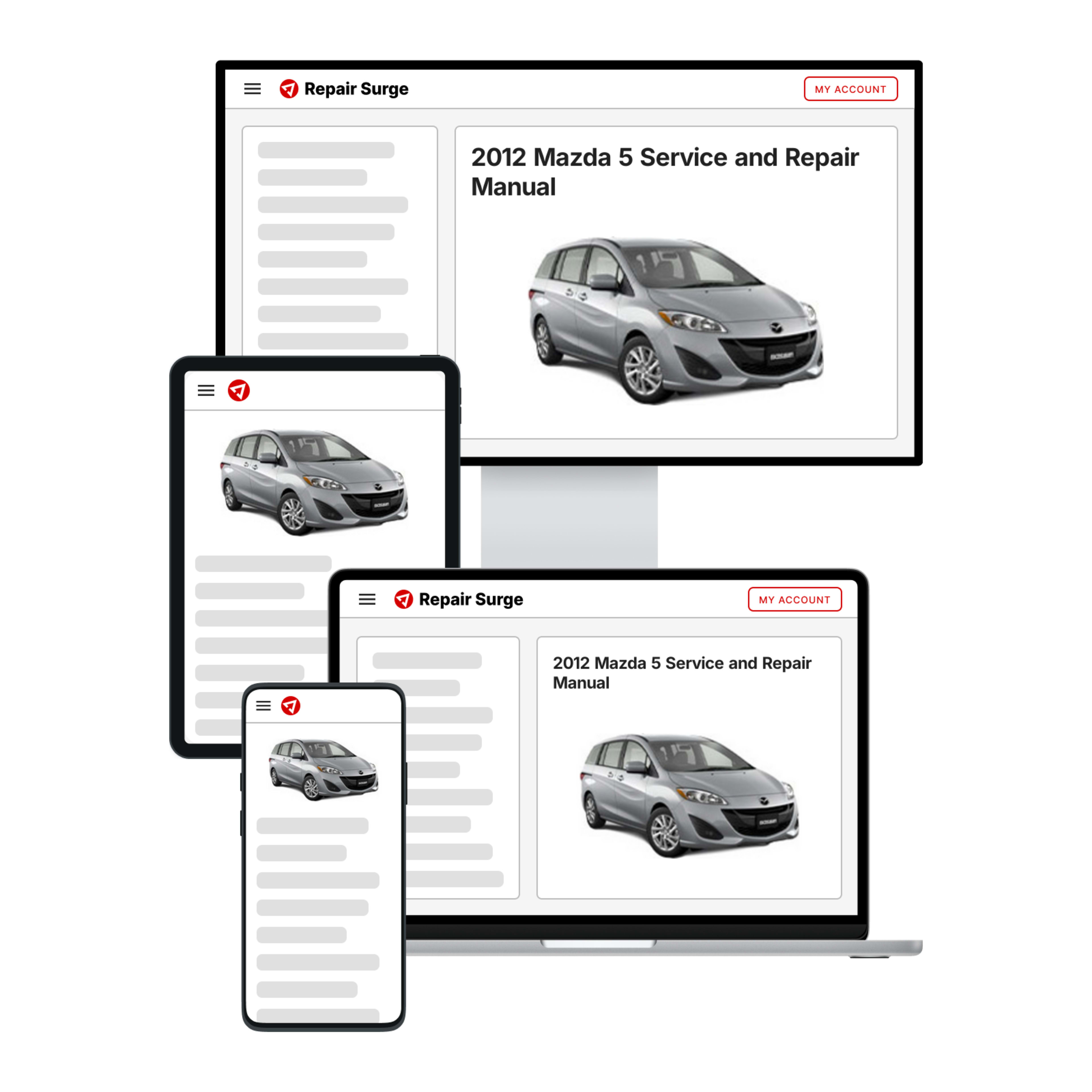 2012 Mazda 5 service and repair manual hero image