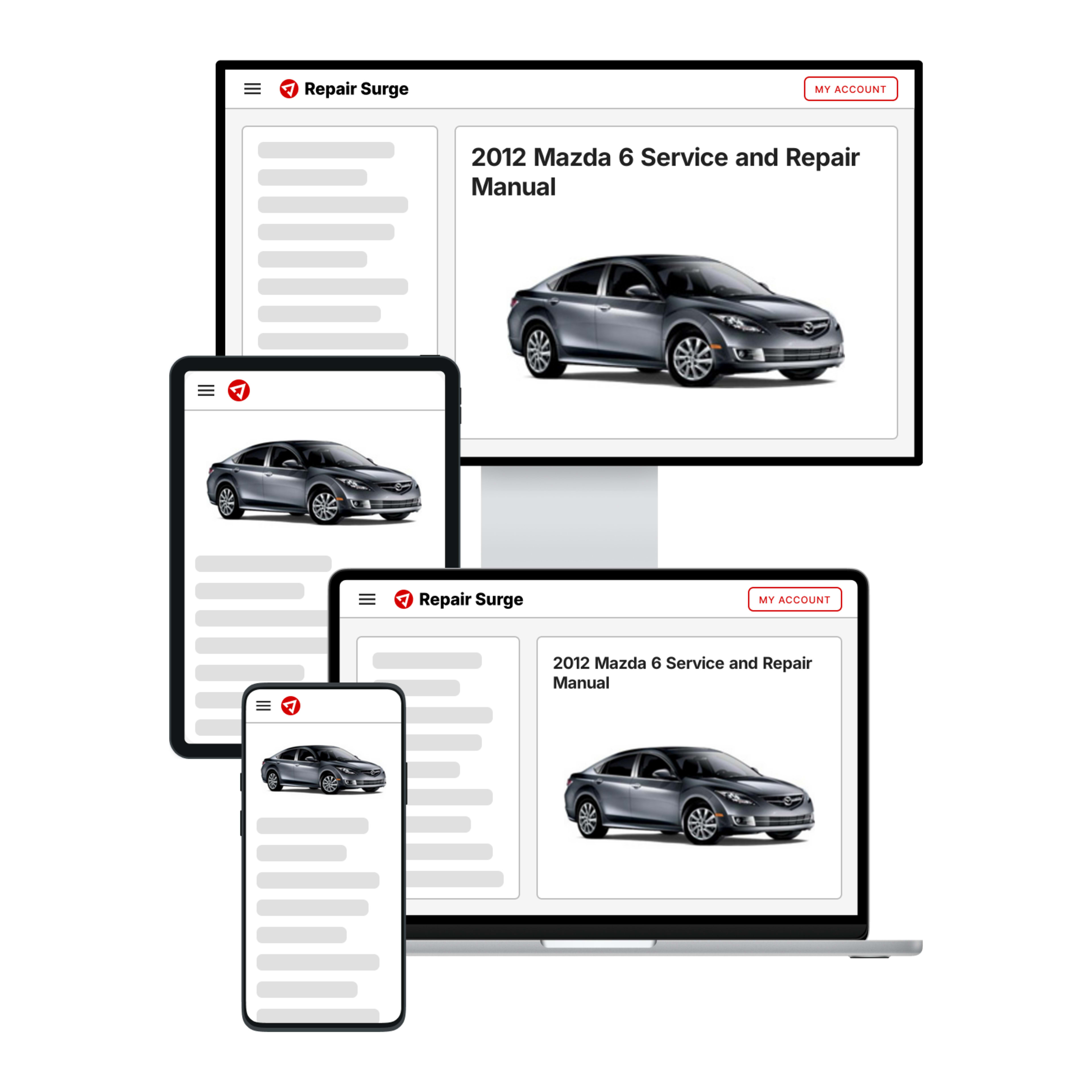 2012 Mazda 6 service and repair manual hero image