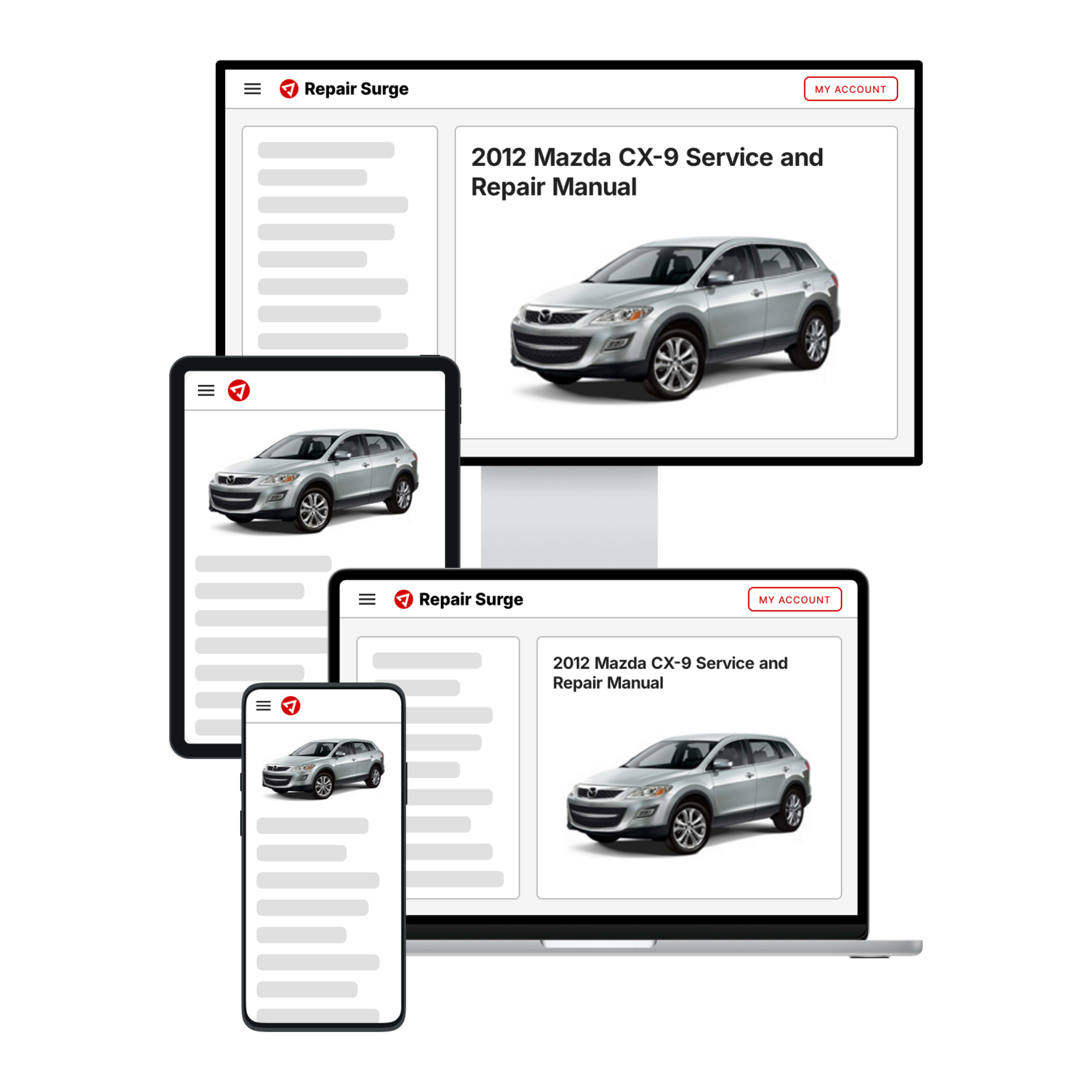 2012 Mazda CX-9 service and repair manual hero image