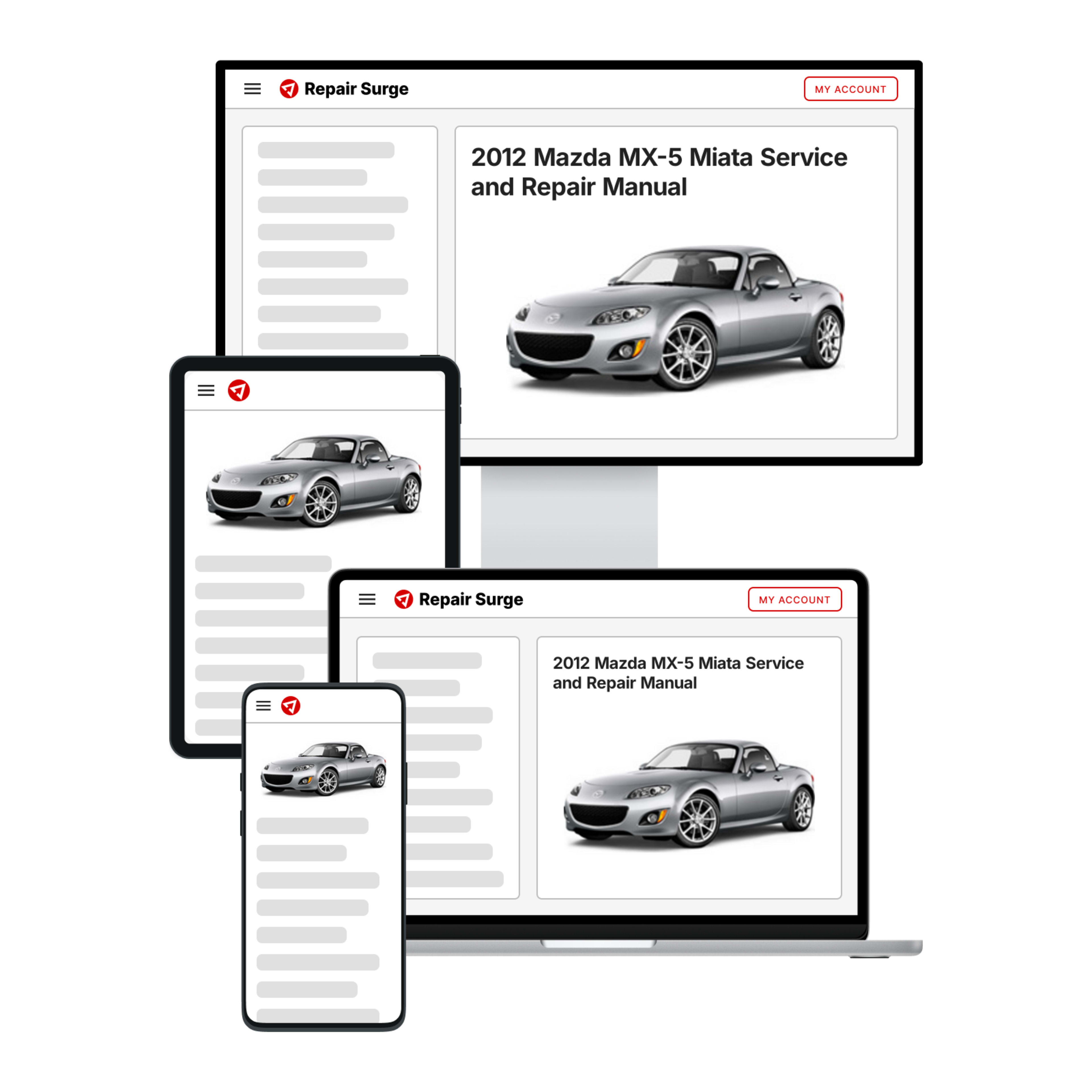 2012 Mazda MX-5 Miata service and repair manual hero image