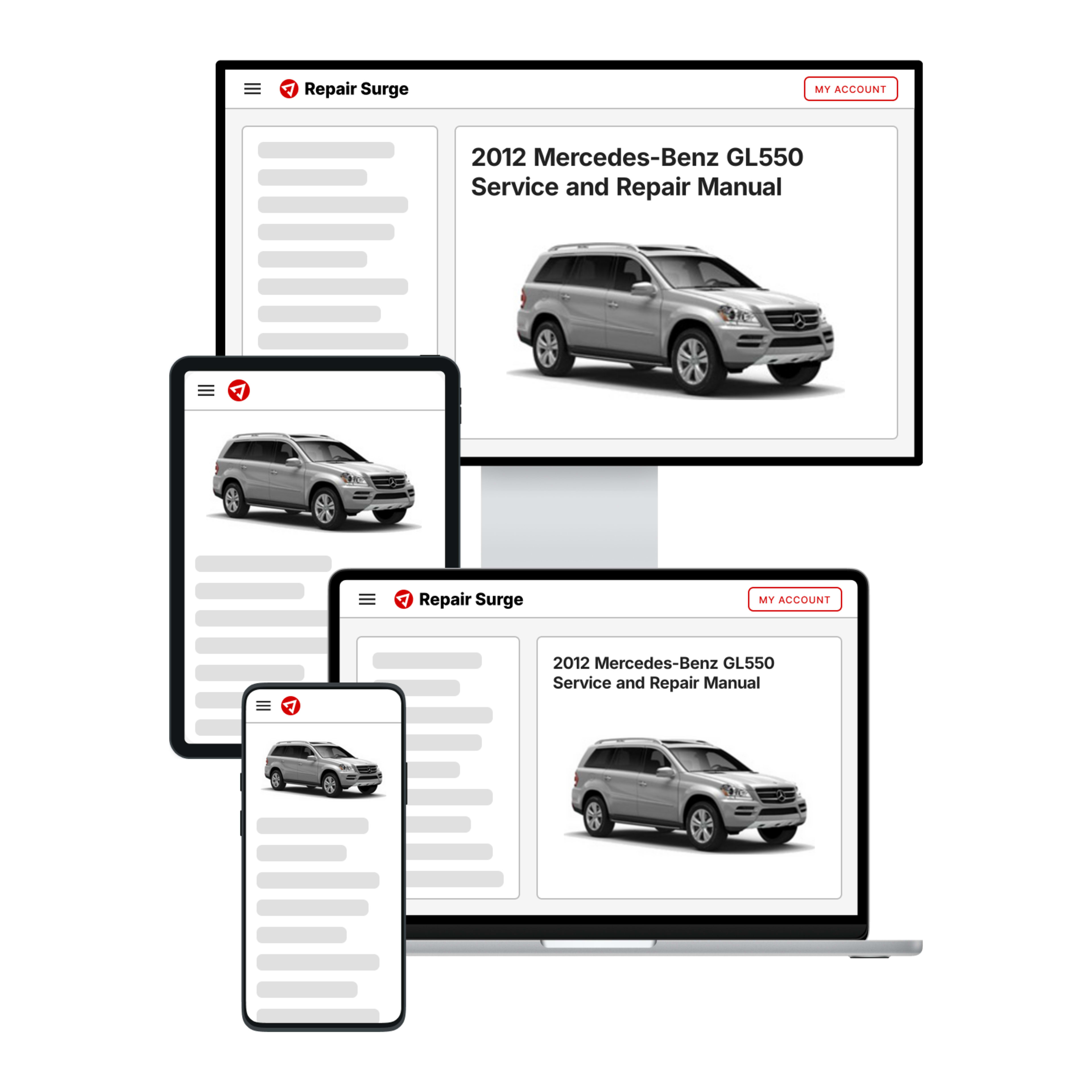 2012 Mercedes-Benz GL550 service and repair manual hero image
