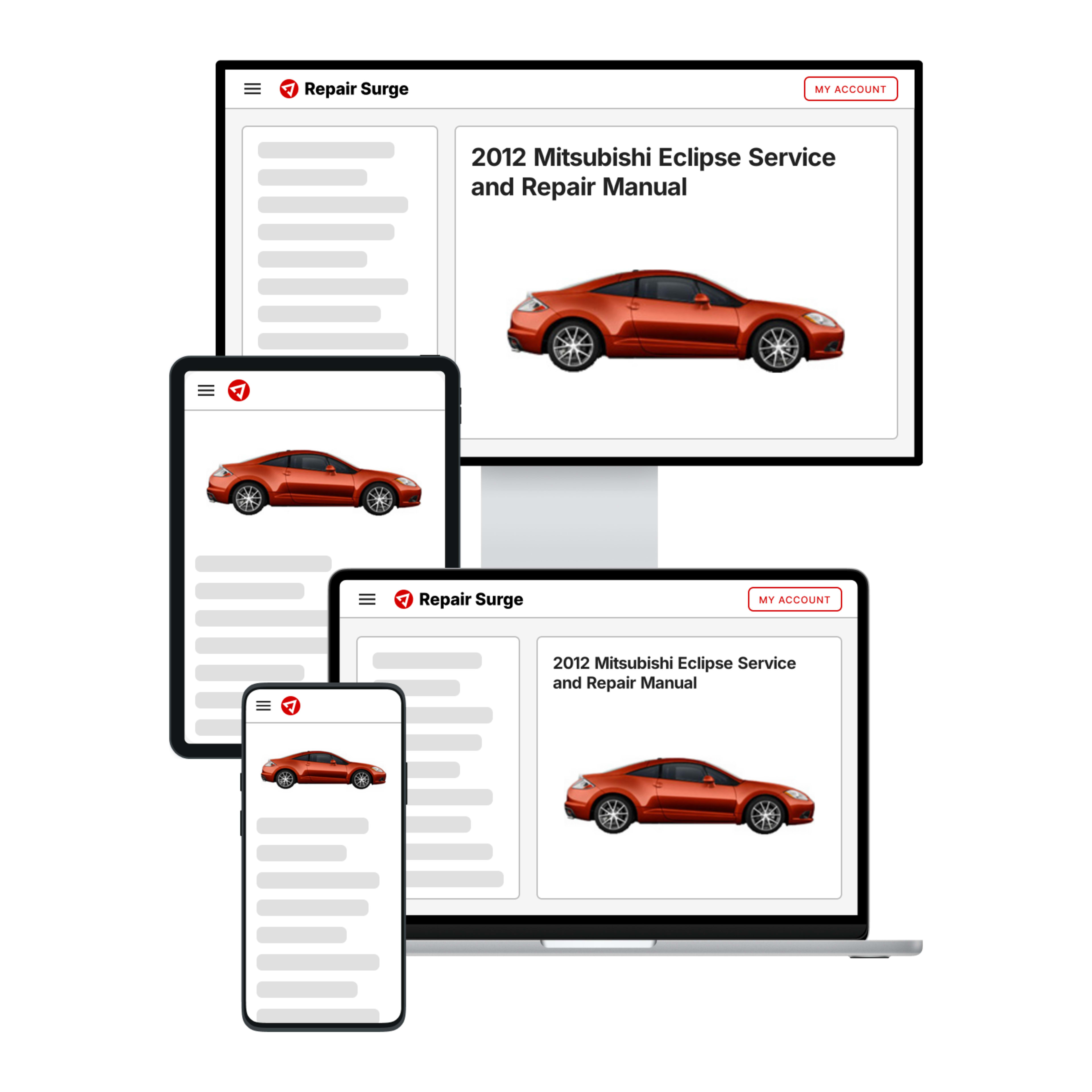 2012 Mitsubishi Eclipse service and repair manual hero image