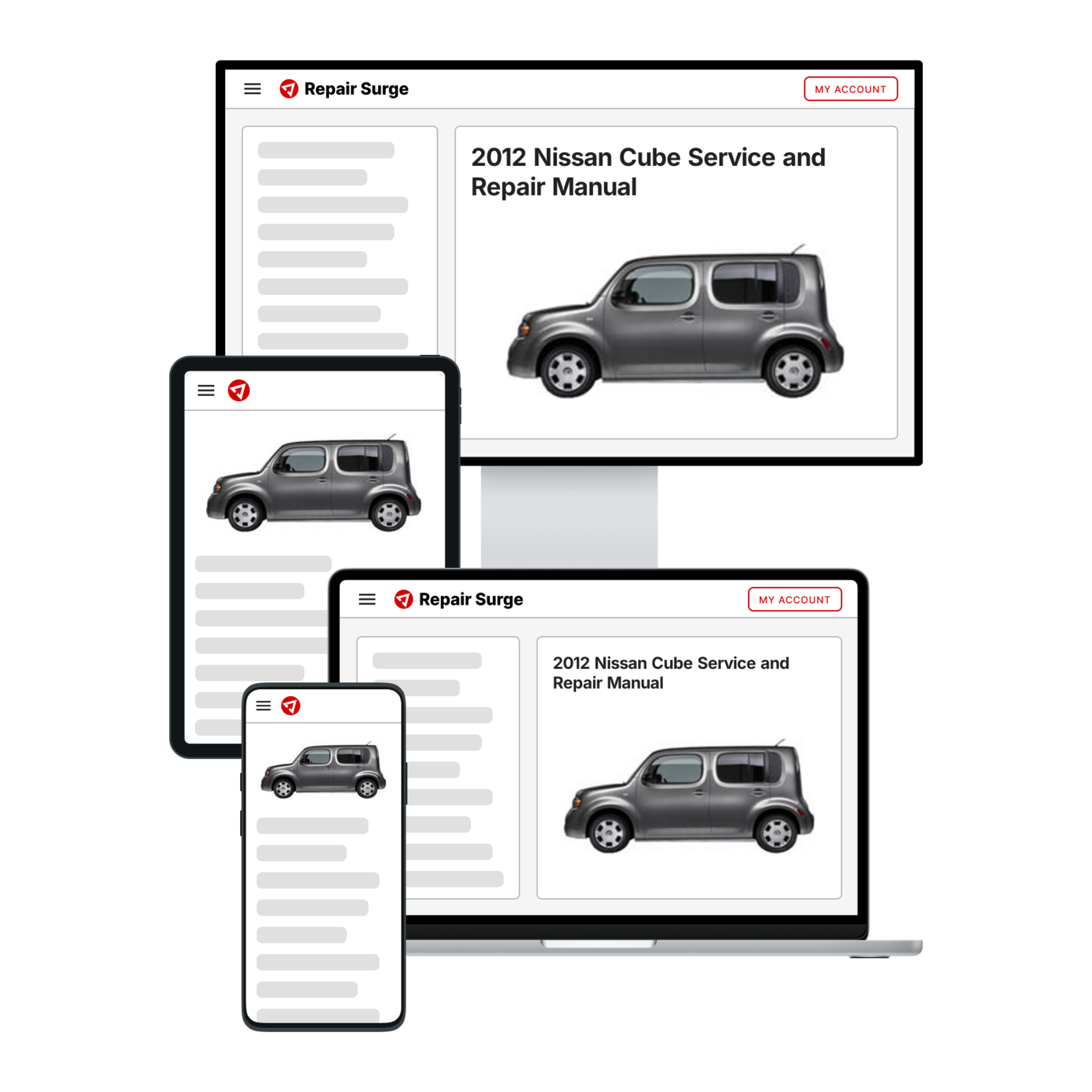2012 Nissan Cube service and repair manual hero image