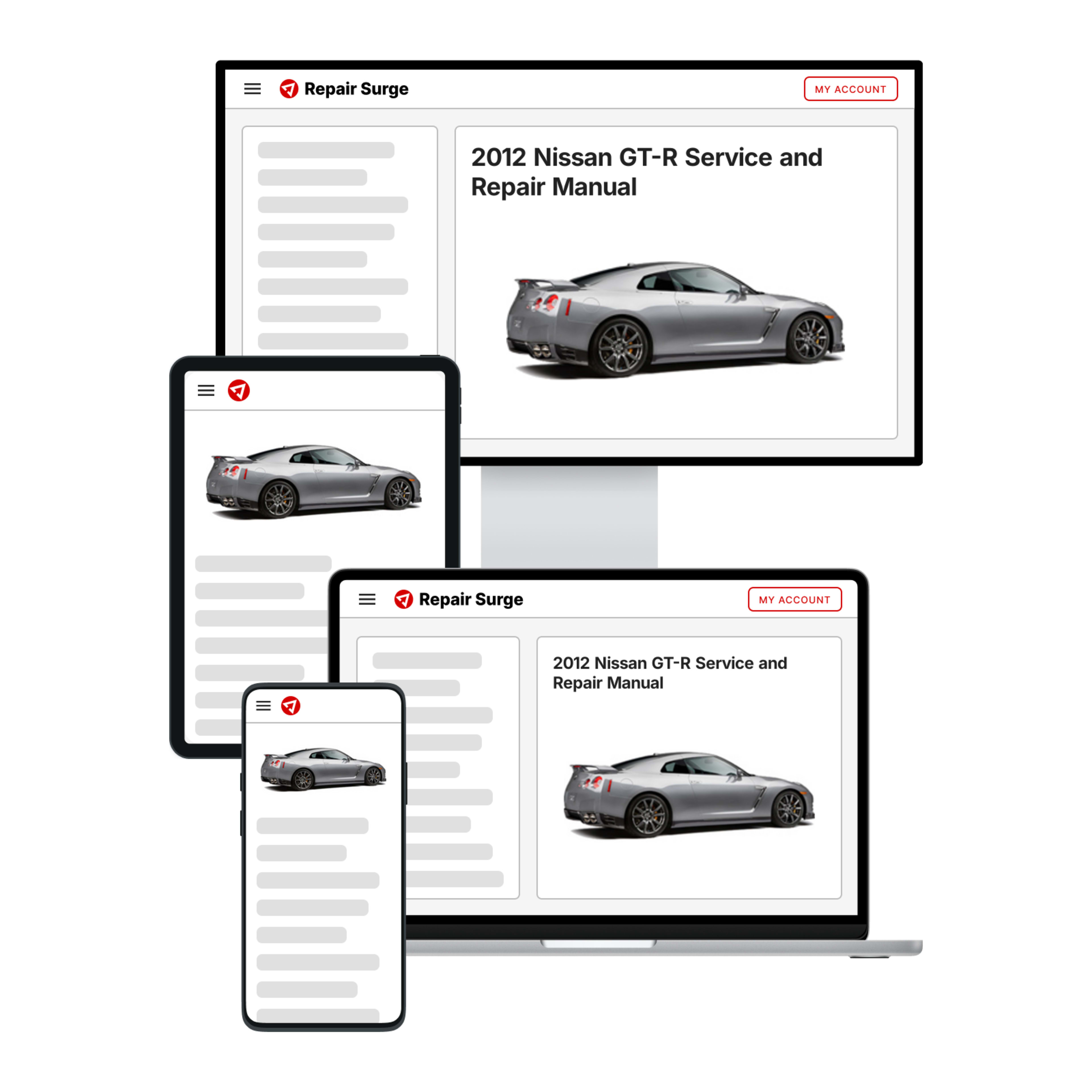 2012 Nissan GT-R service and repair manual hero image