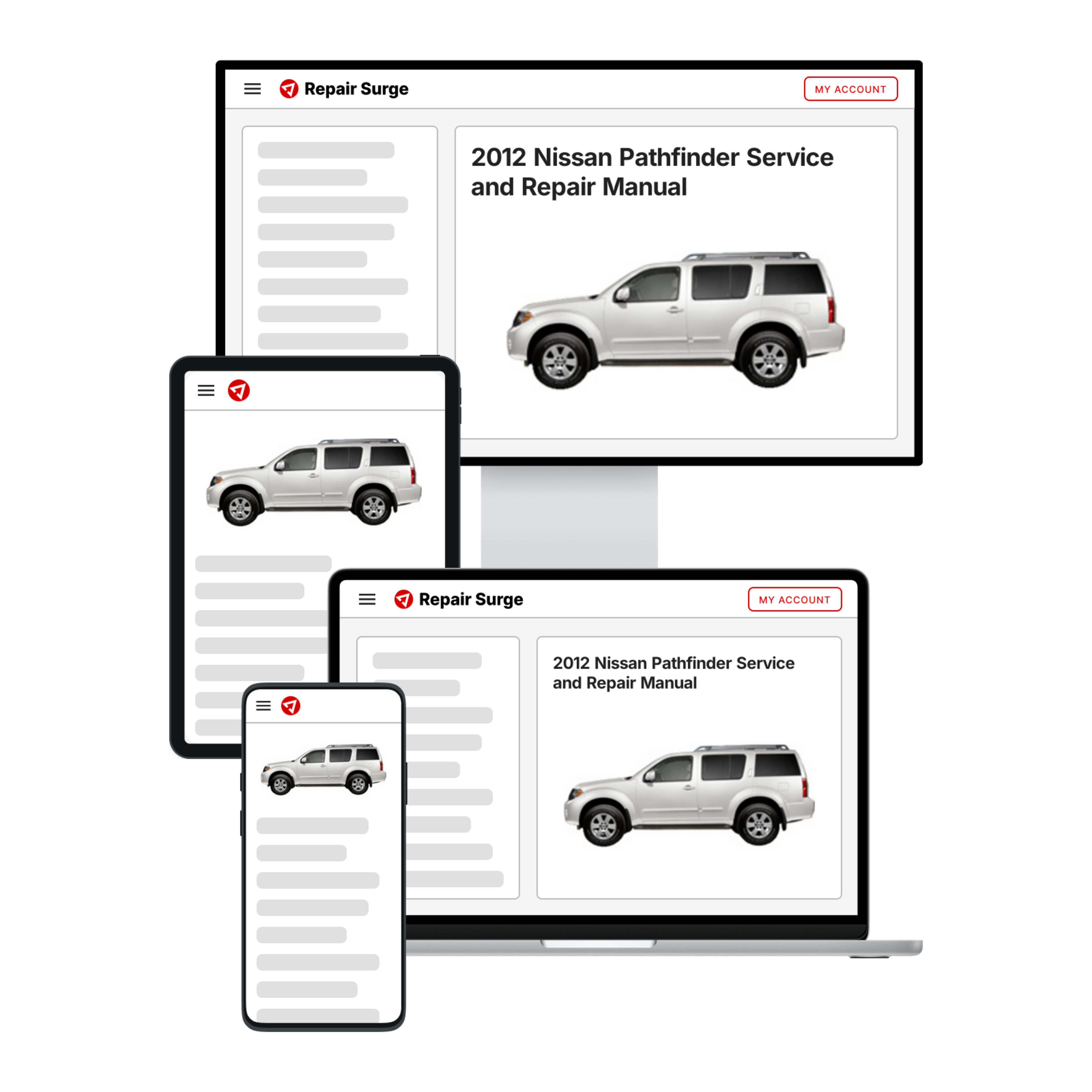 2012 Nissan Pathfinder service and repair manual hero image