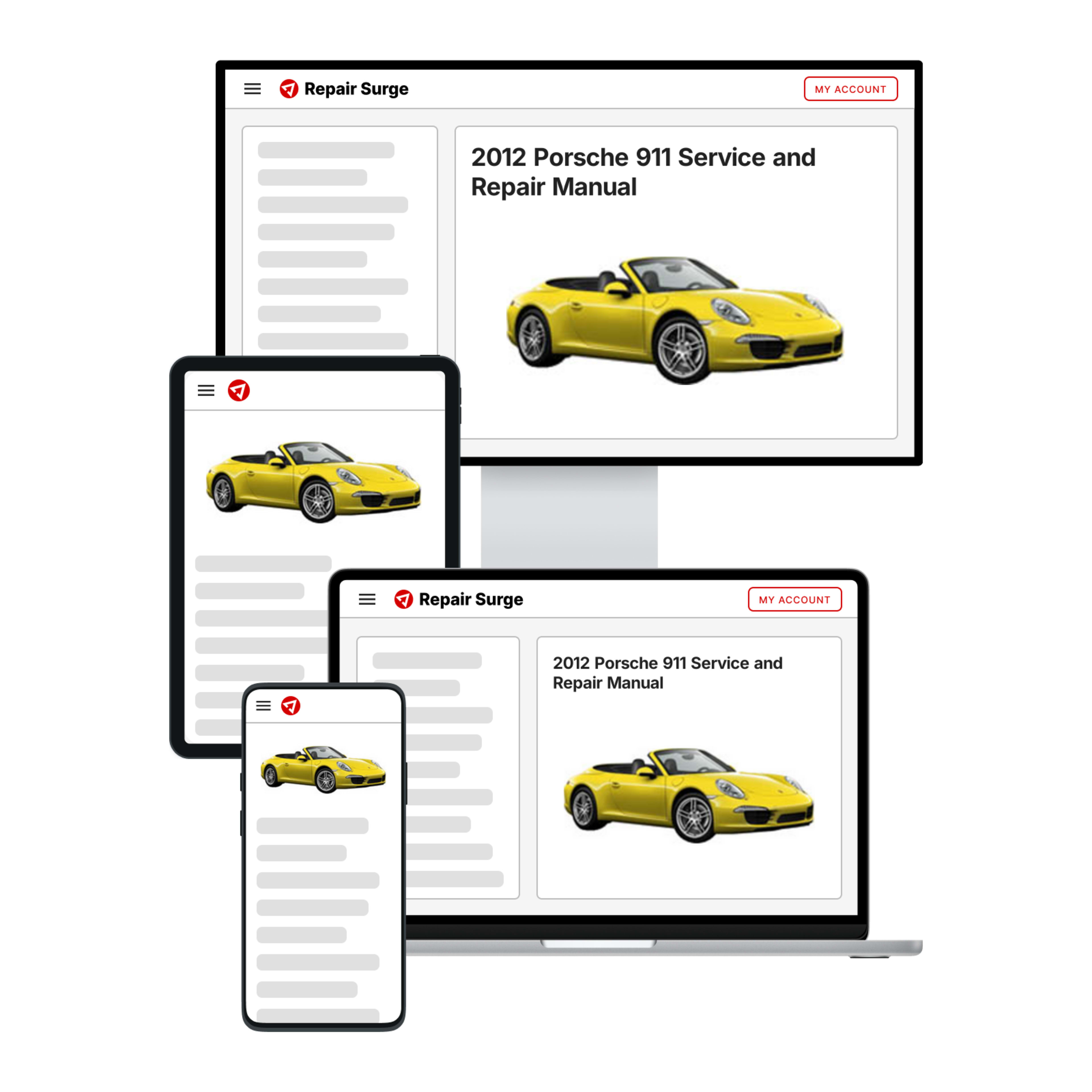 2012 Porsche 911 service and repair manual hero image