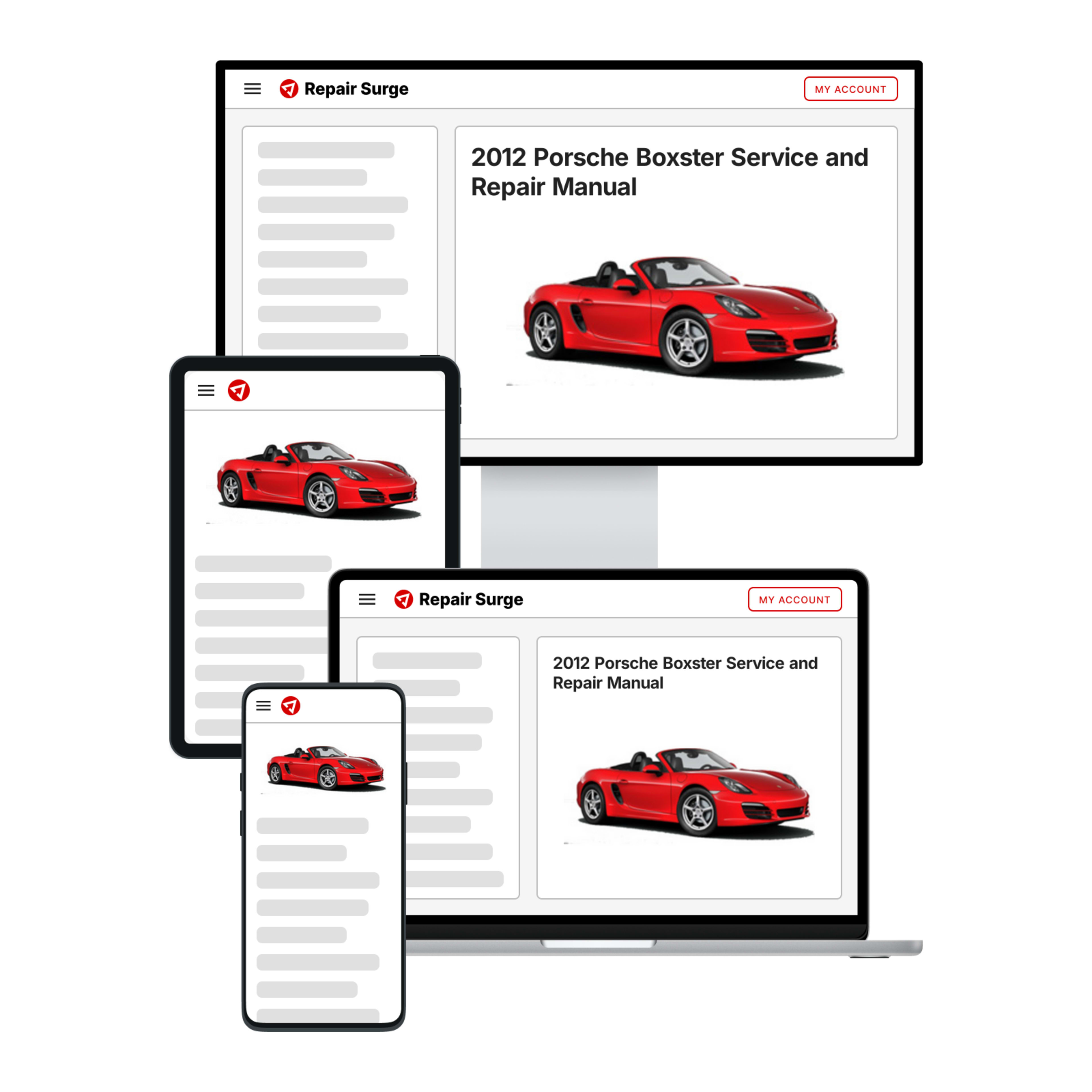 2012 Porsche Boxster service and repair manual hero image