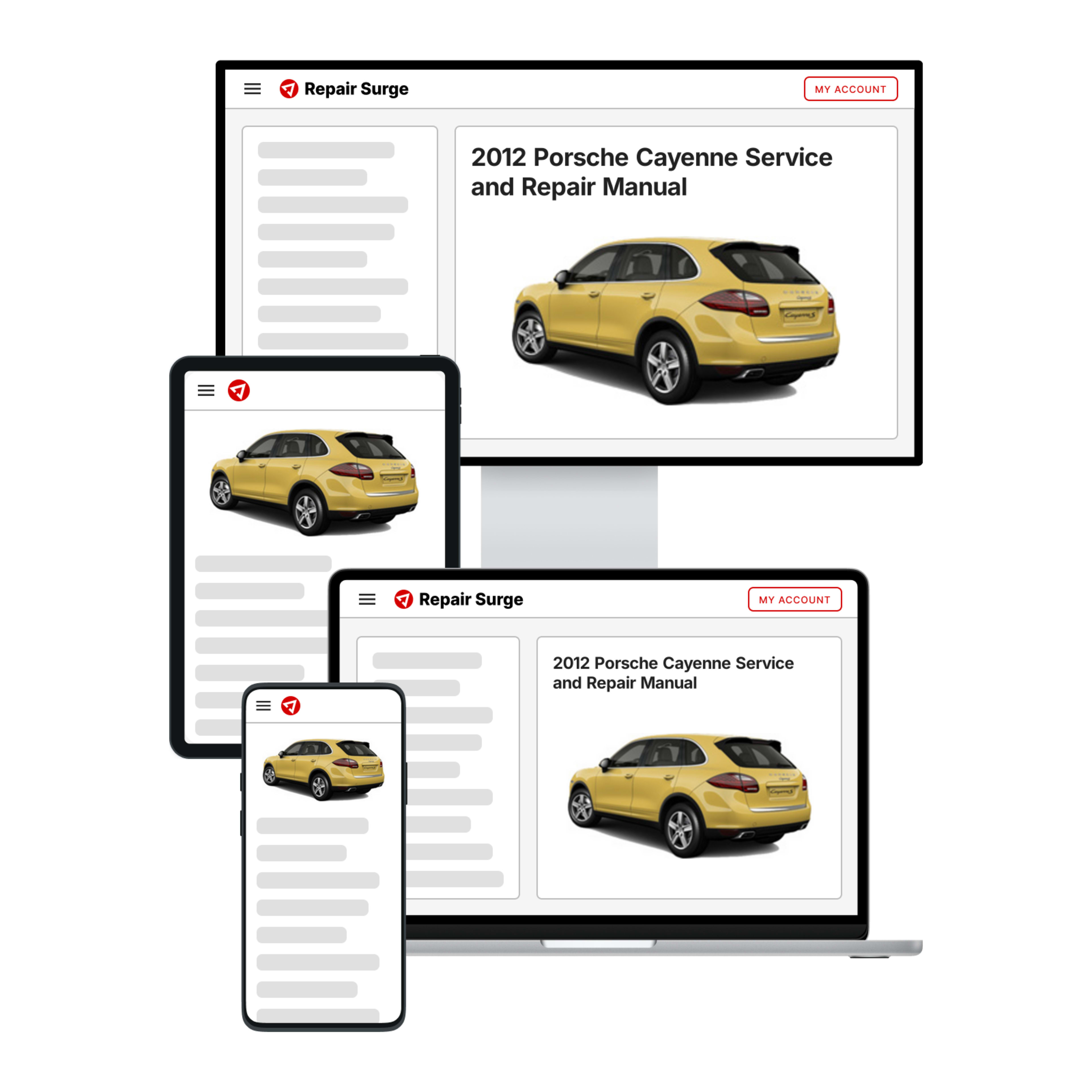 2012 Porsche Cayenne service and repair manual hero image