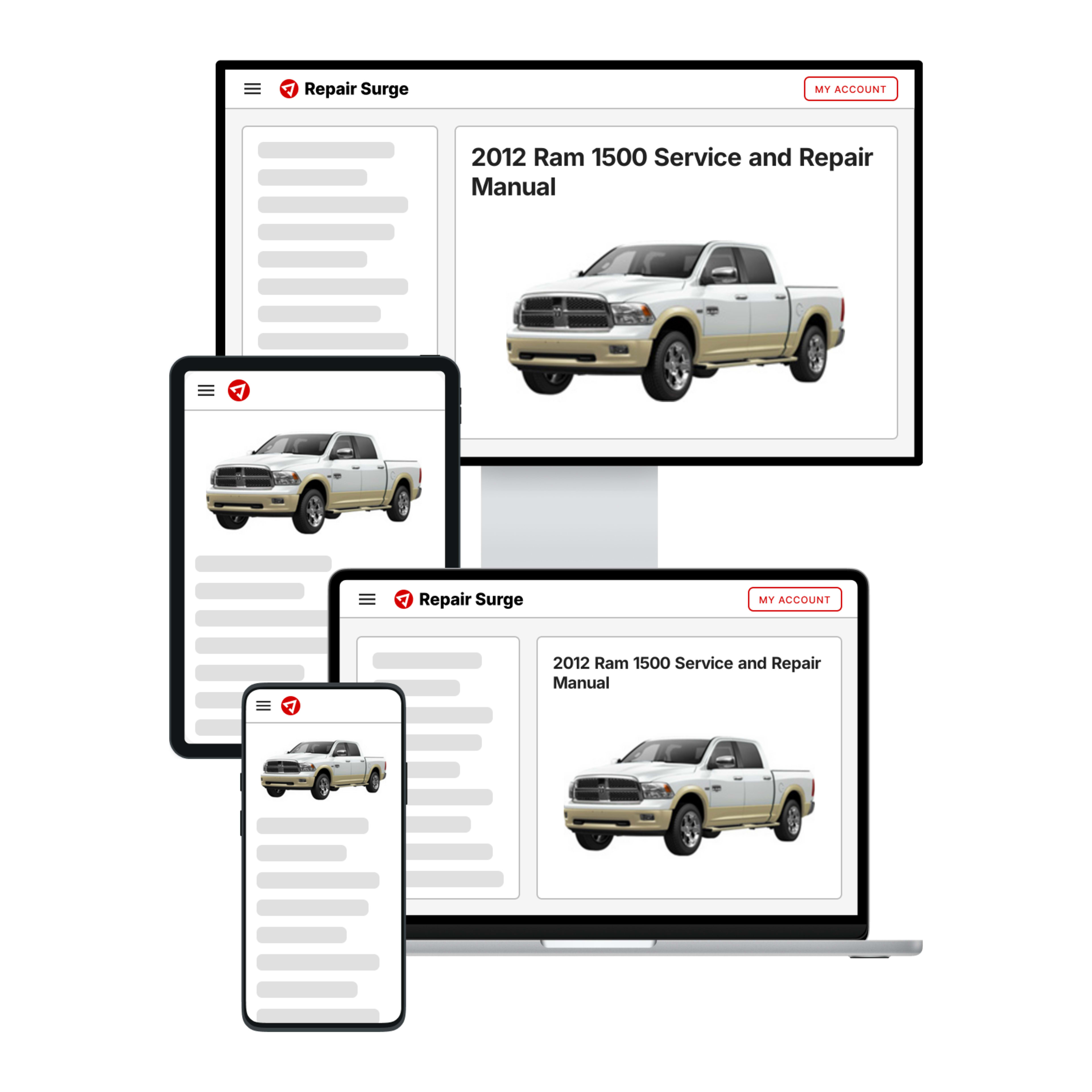 2012 Ram 1500 service and repair manual hero image