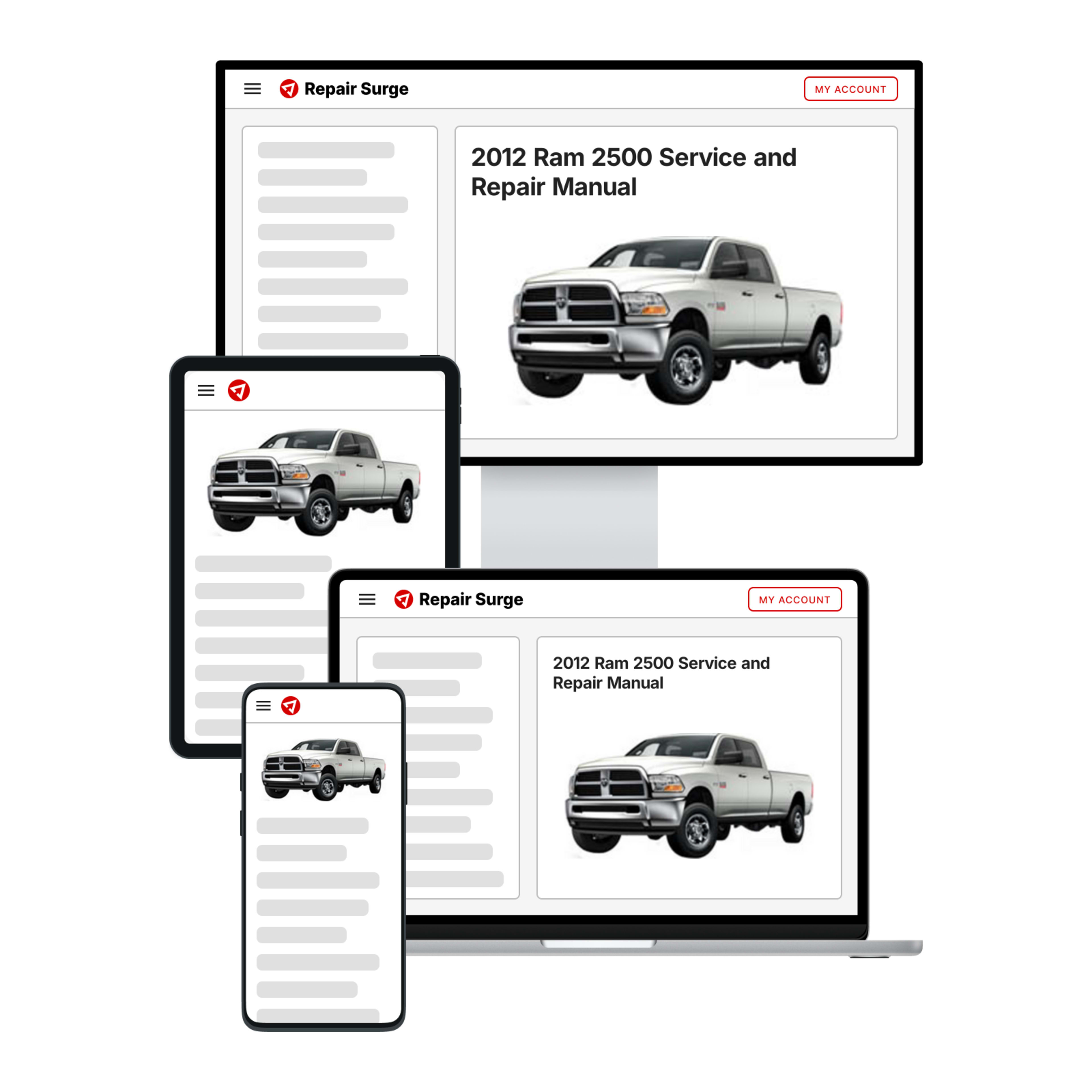 2012 Ram 2500 service and repair manual hero image