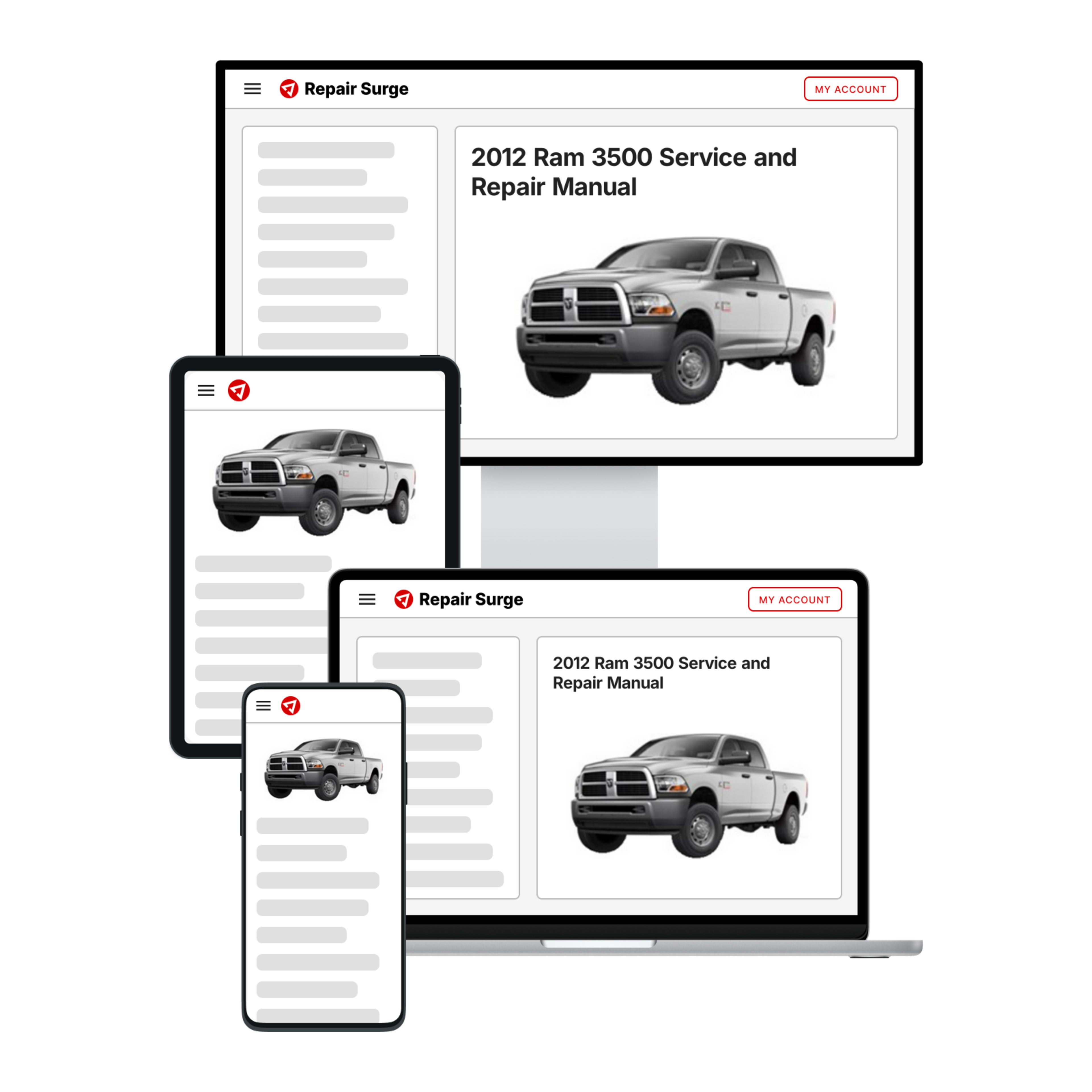 2012 Ram 3500 service and repair manual hero image