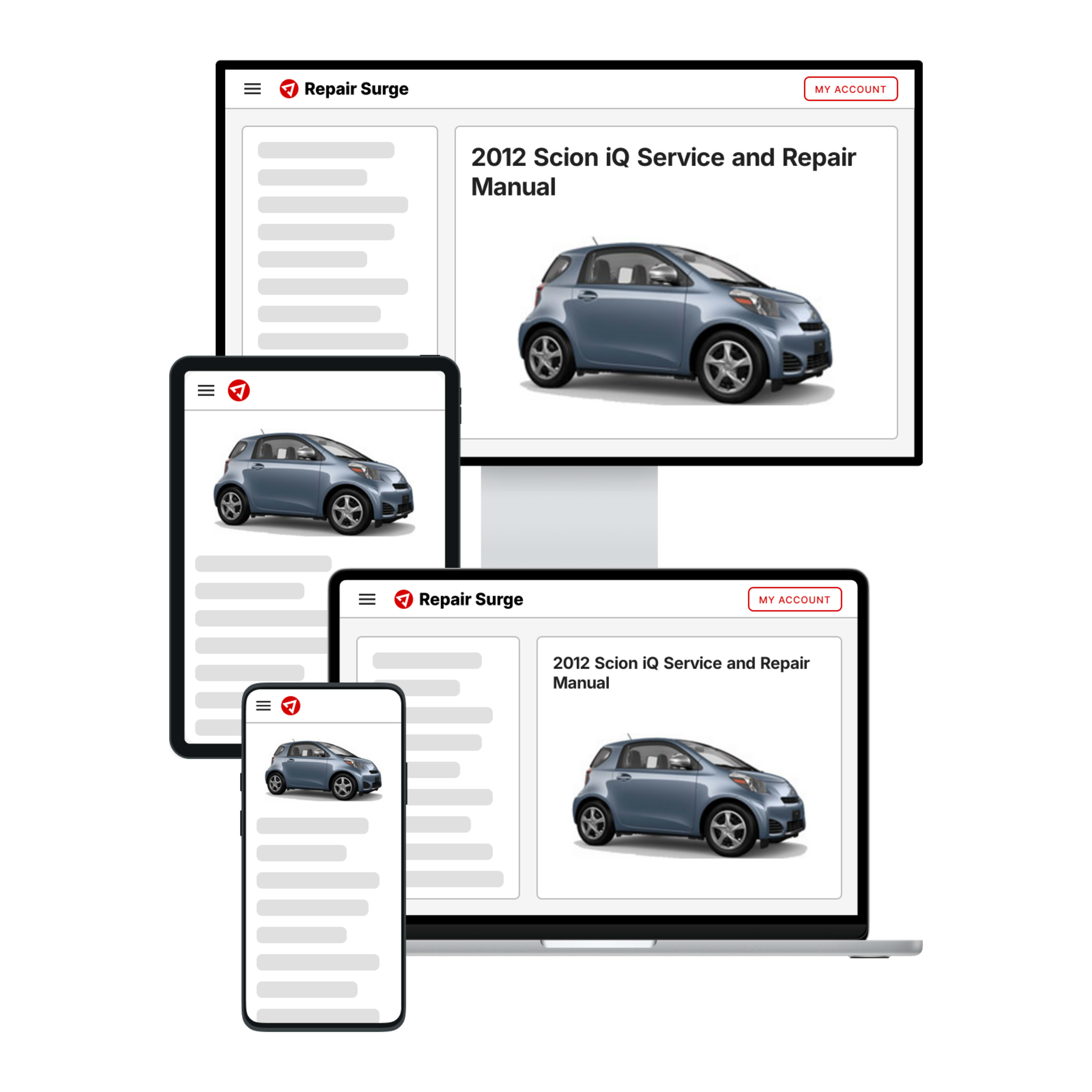 2012 Scion iQ service and repair manual hero image