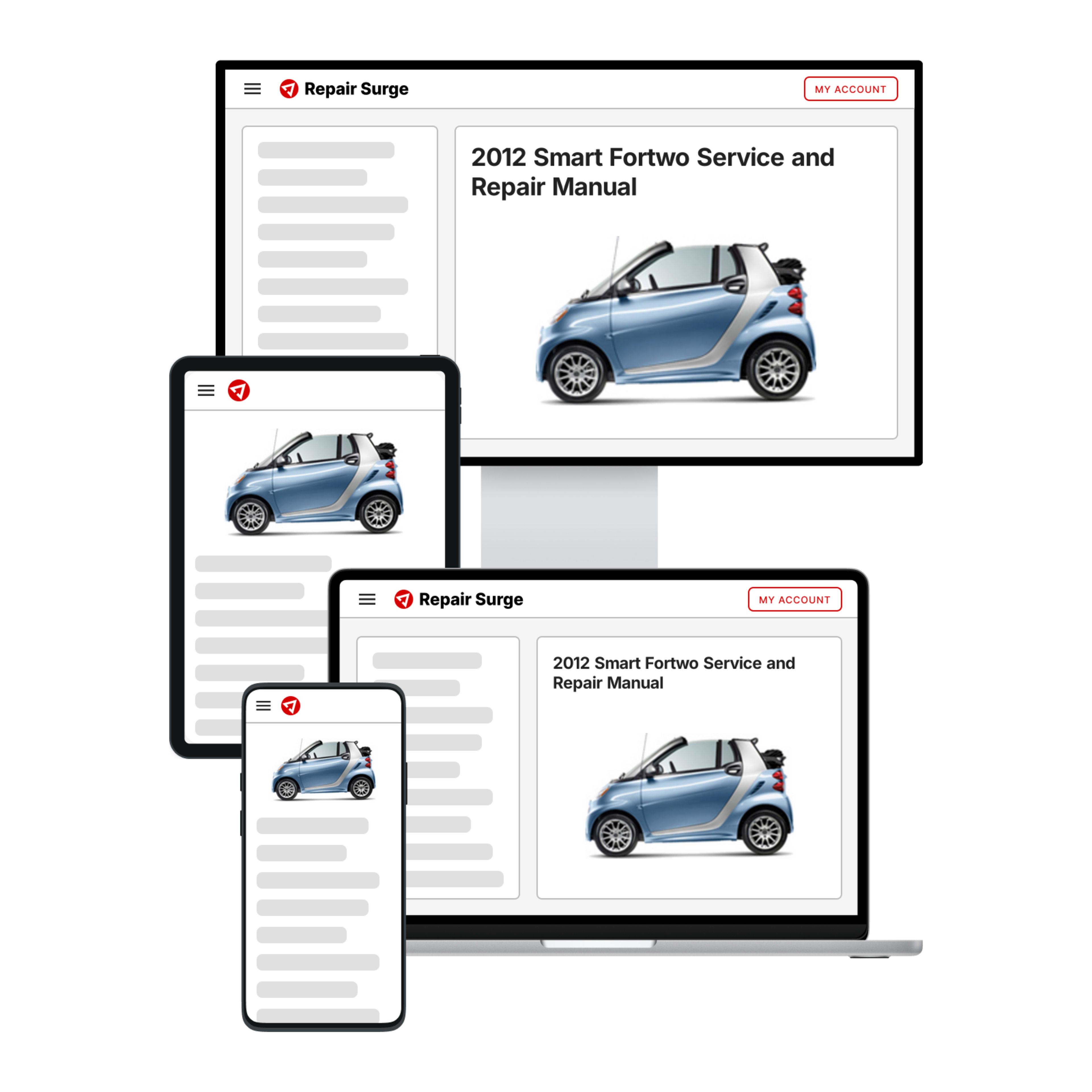 2012 Smart Fortwo service and repair manual hero image