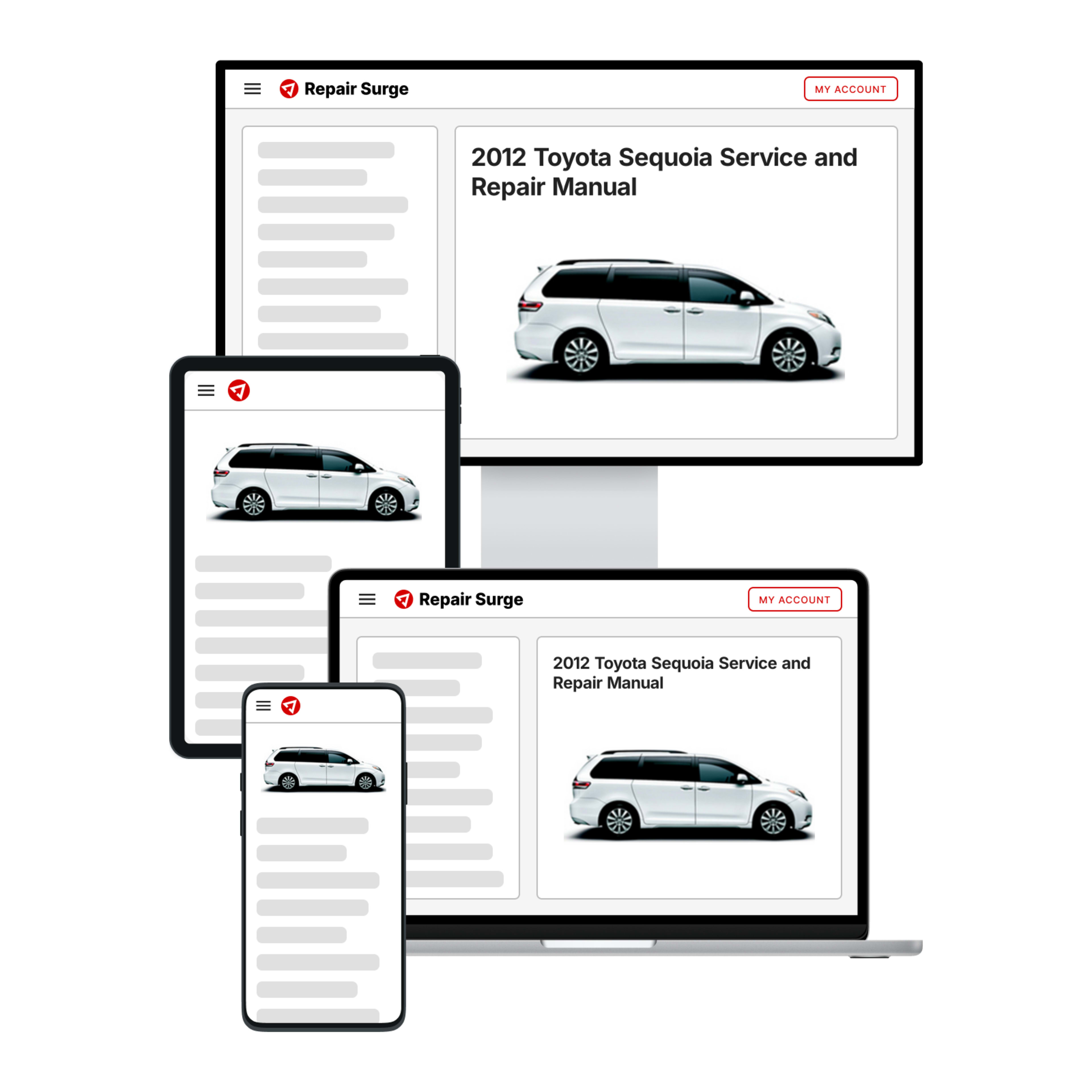 2012 Toyota Sequoia service and repair manual hero image