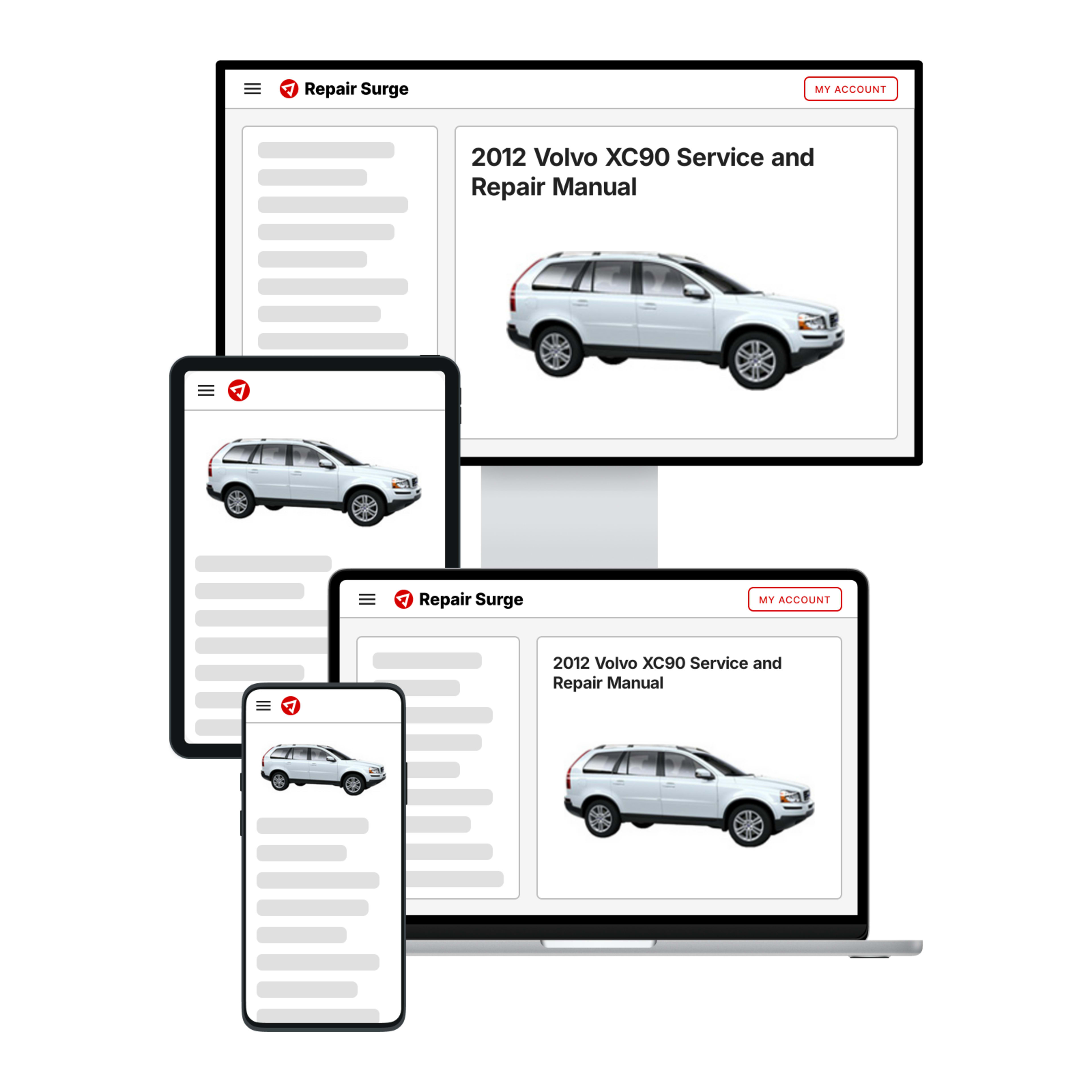 2012 Volvo XC90 service and repair manual hero image