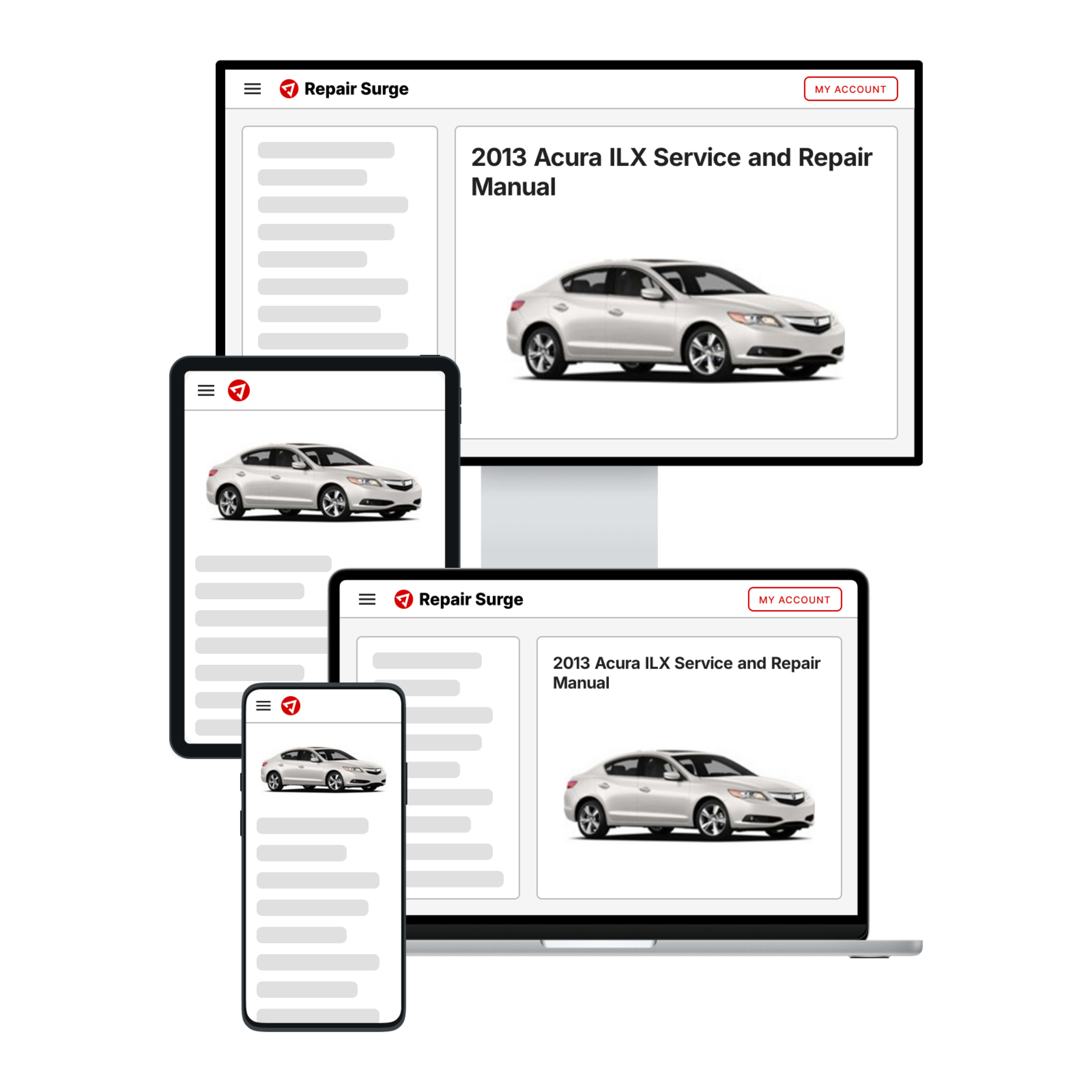 2013 Acura ILX service and repair manual hero image