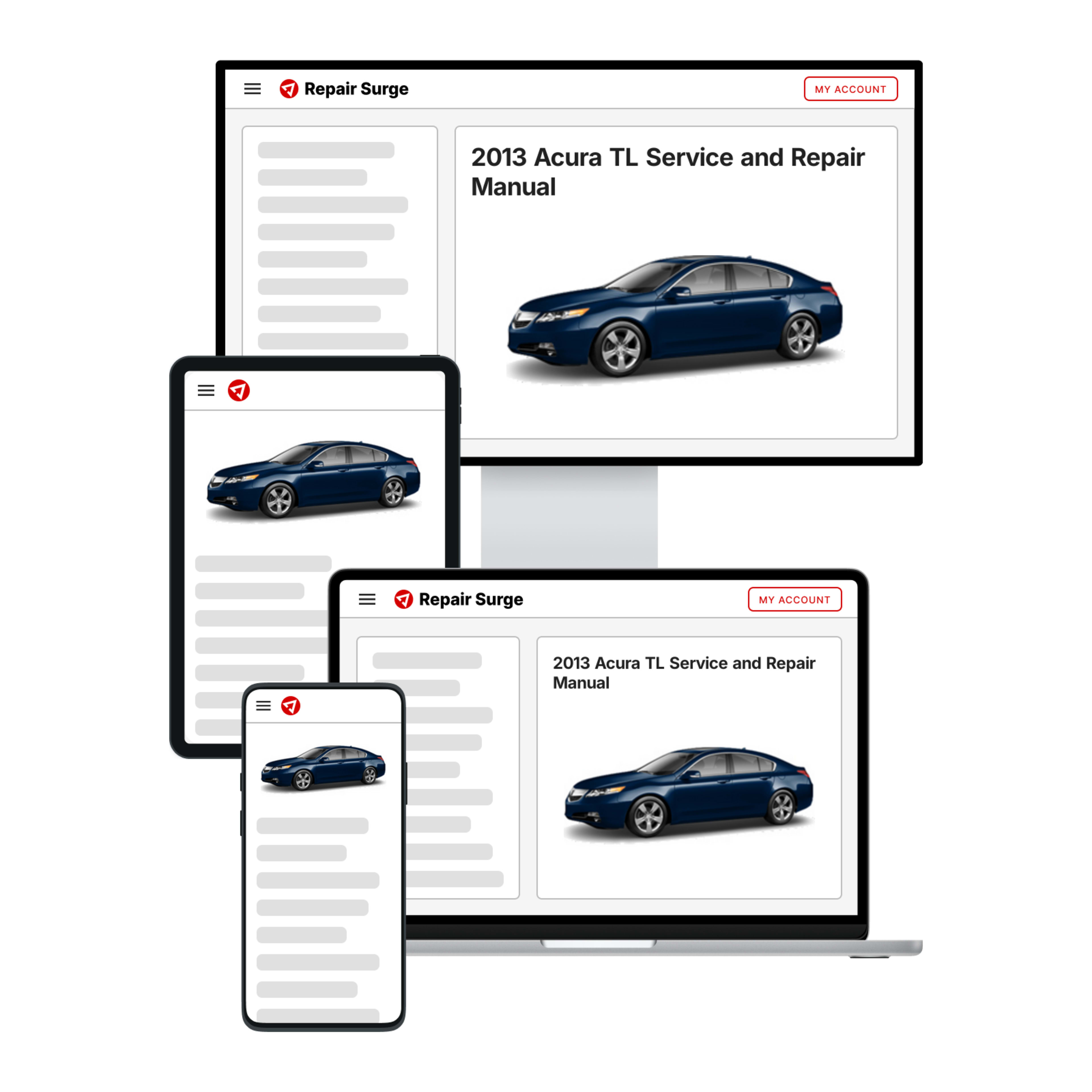 2013 Acura TL service and repair manual hero image