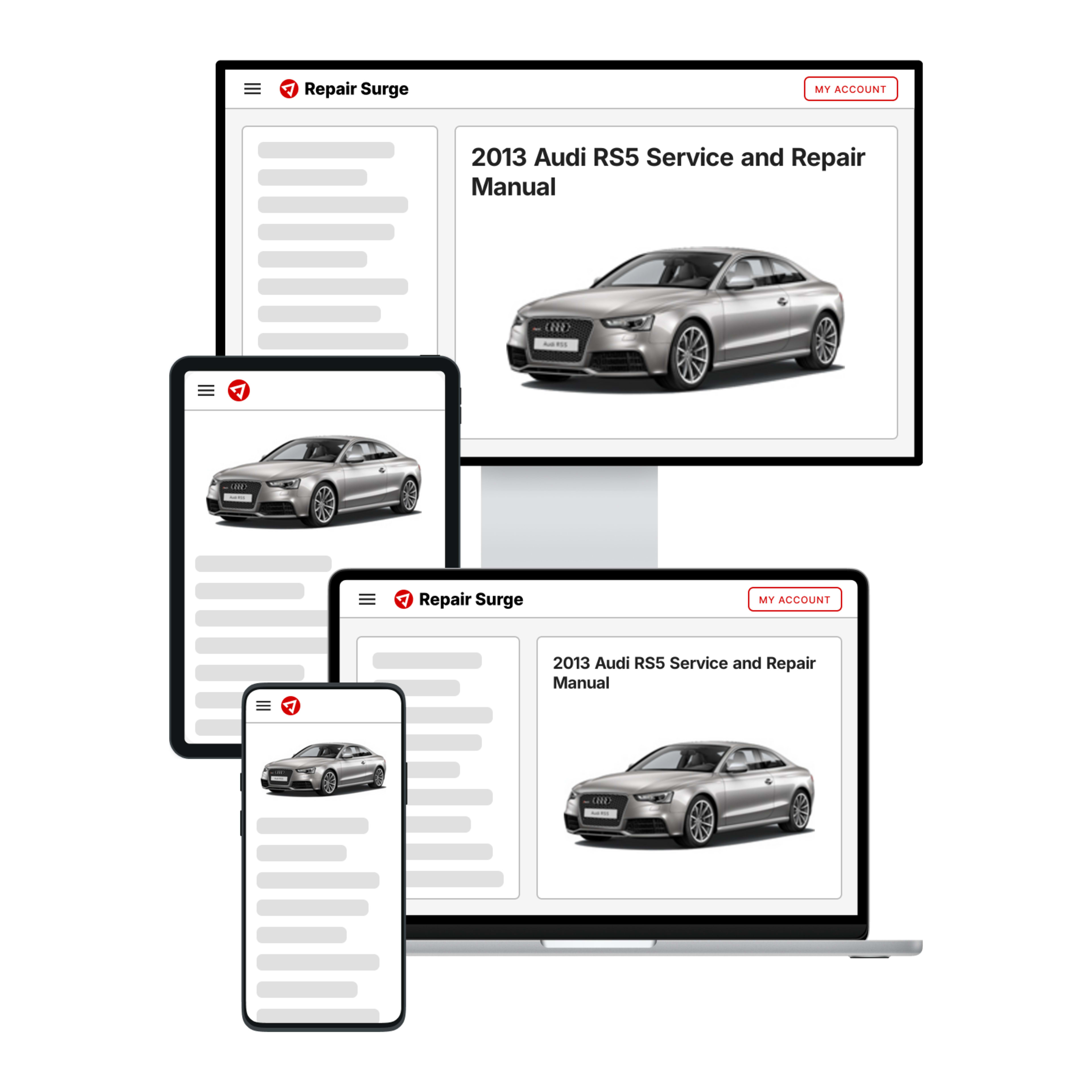 2013 Audi RS5 service and repair manual hero image
