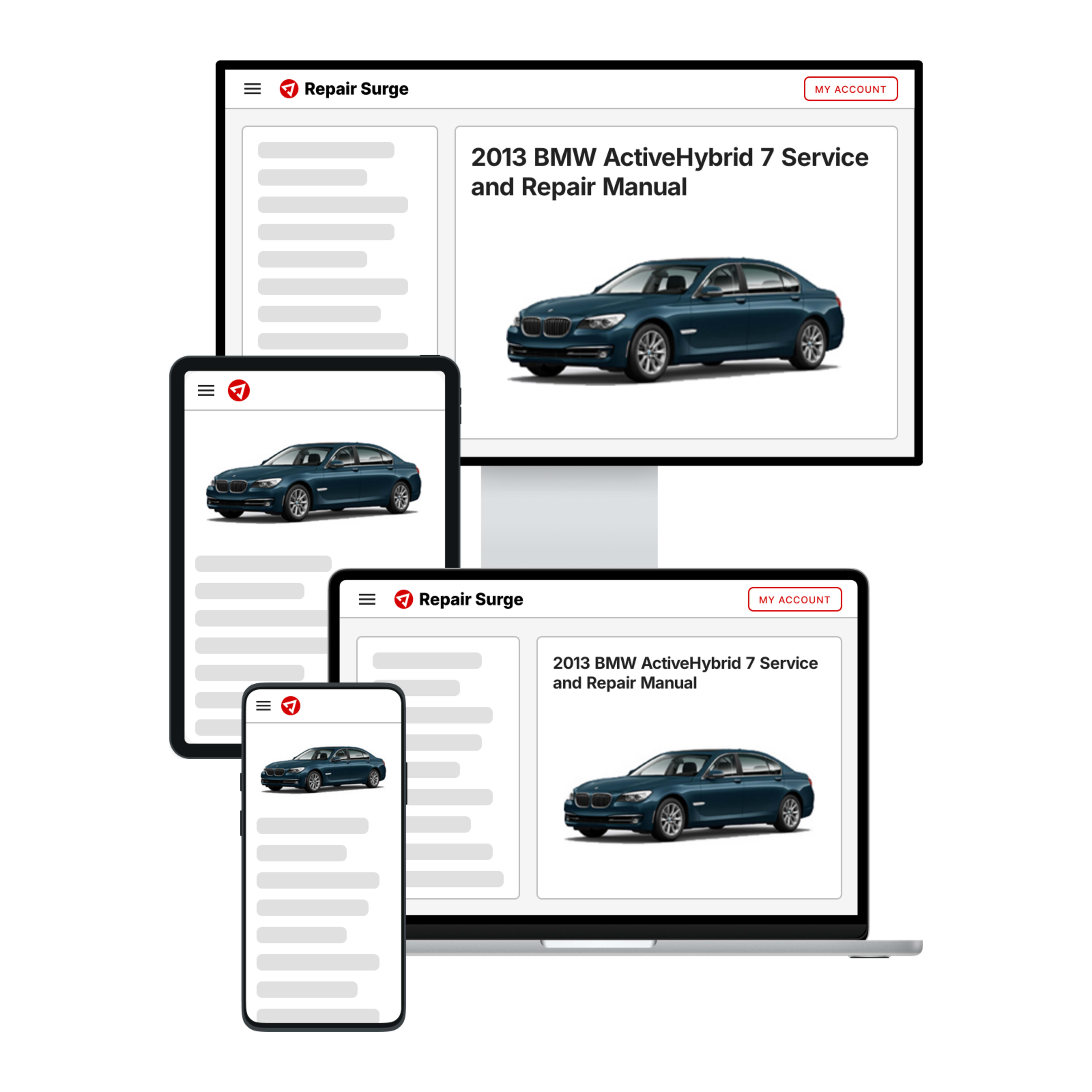 2013 BMW ActiveHybrid 7 service and repair manual hero image