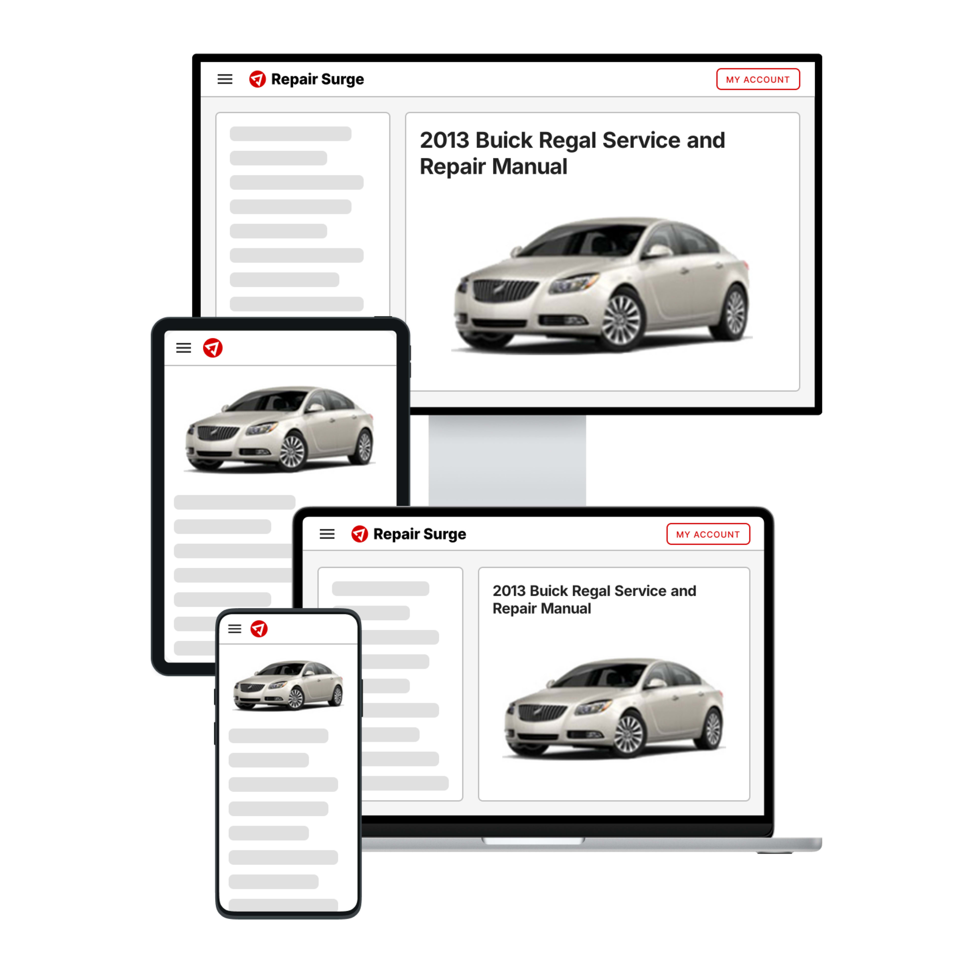 2013 Buick Regal service and repair manual hero image