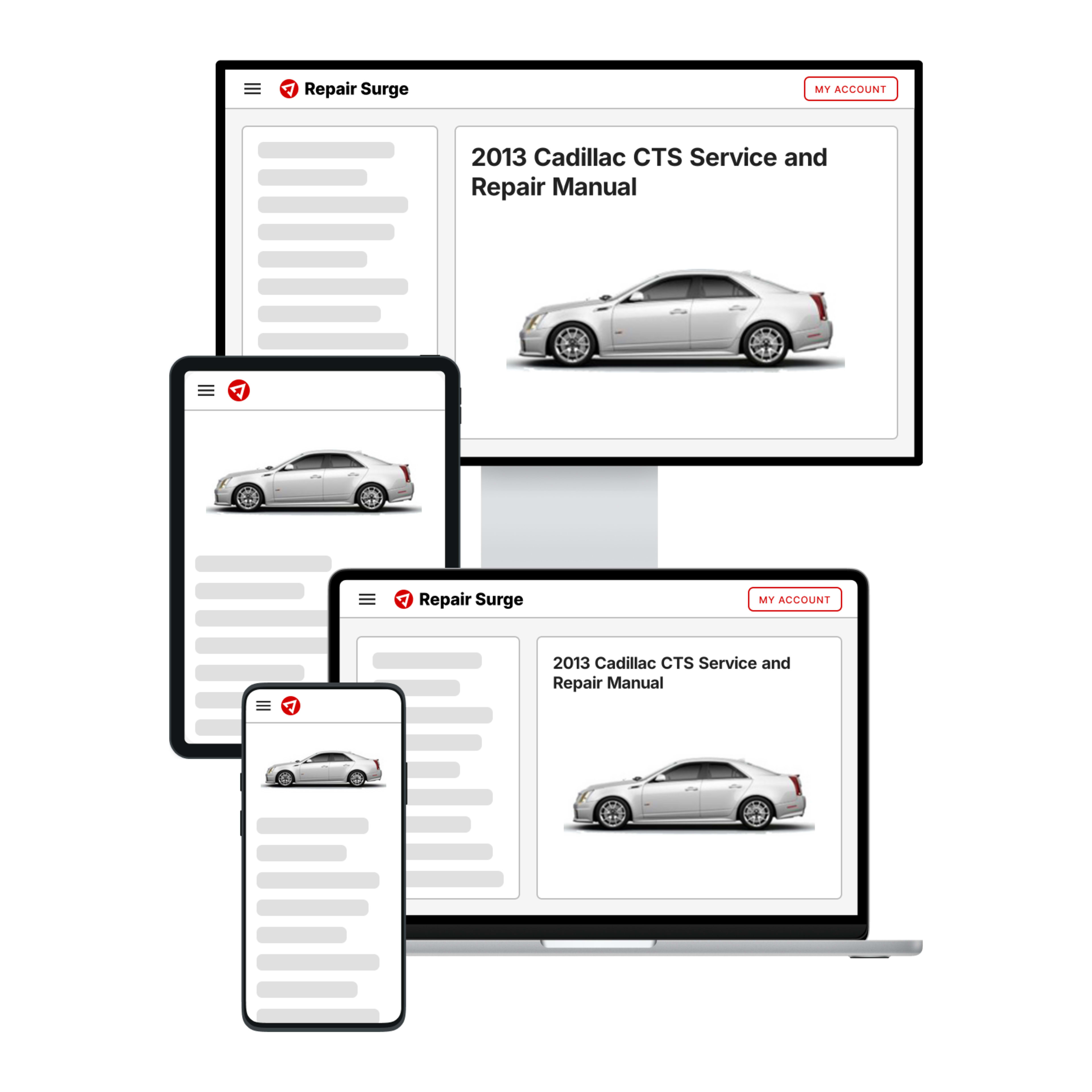 2013 Cadillac CTS service and repair manual hero image