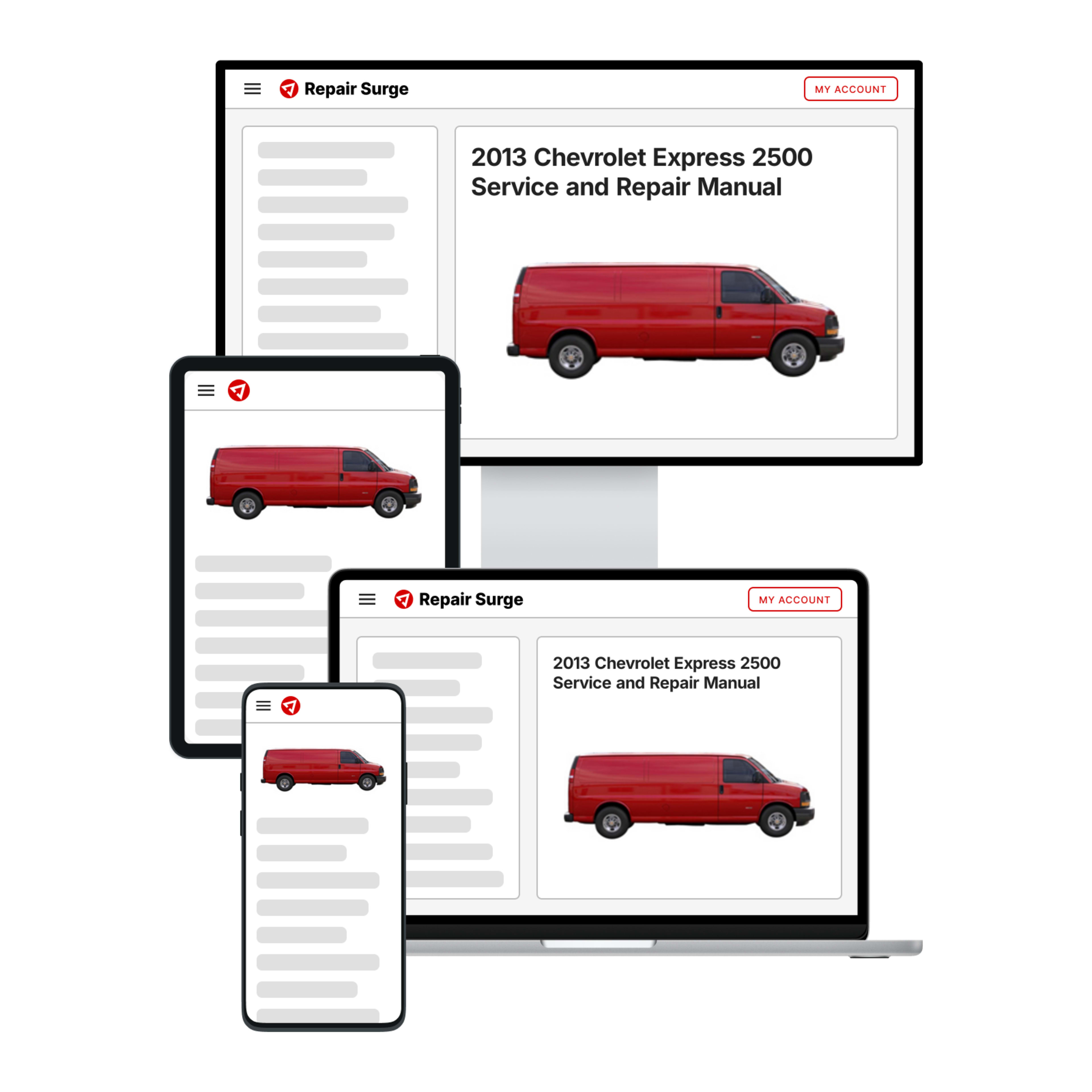 2013 Chevrolet Express 2500 service and repair manual hero image