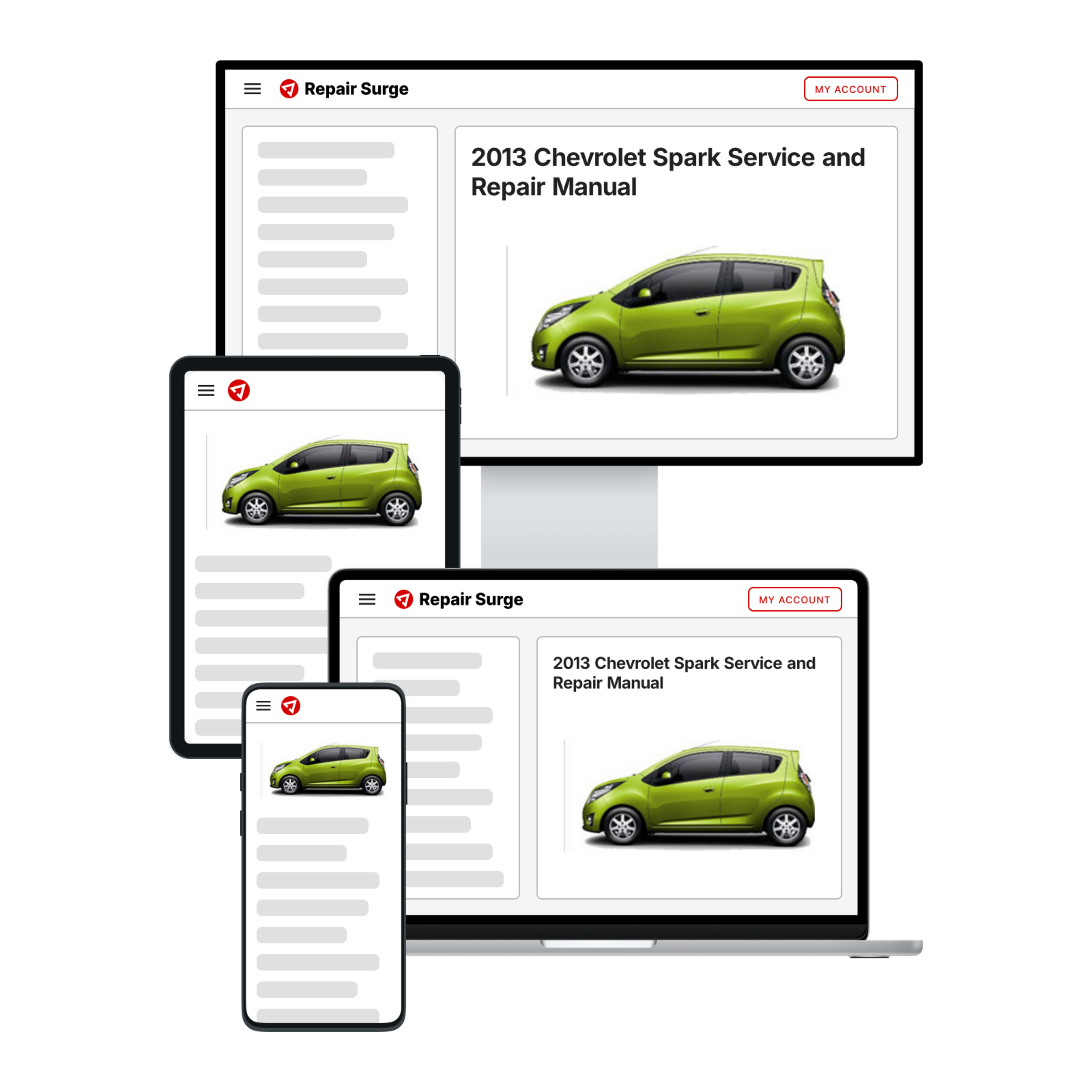 2013 Chevrolet Spark service and repair manual hero image