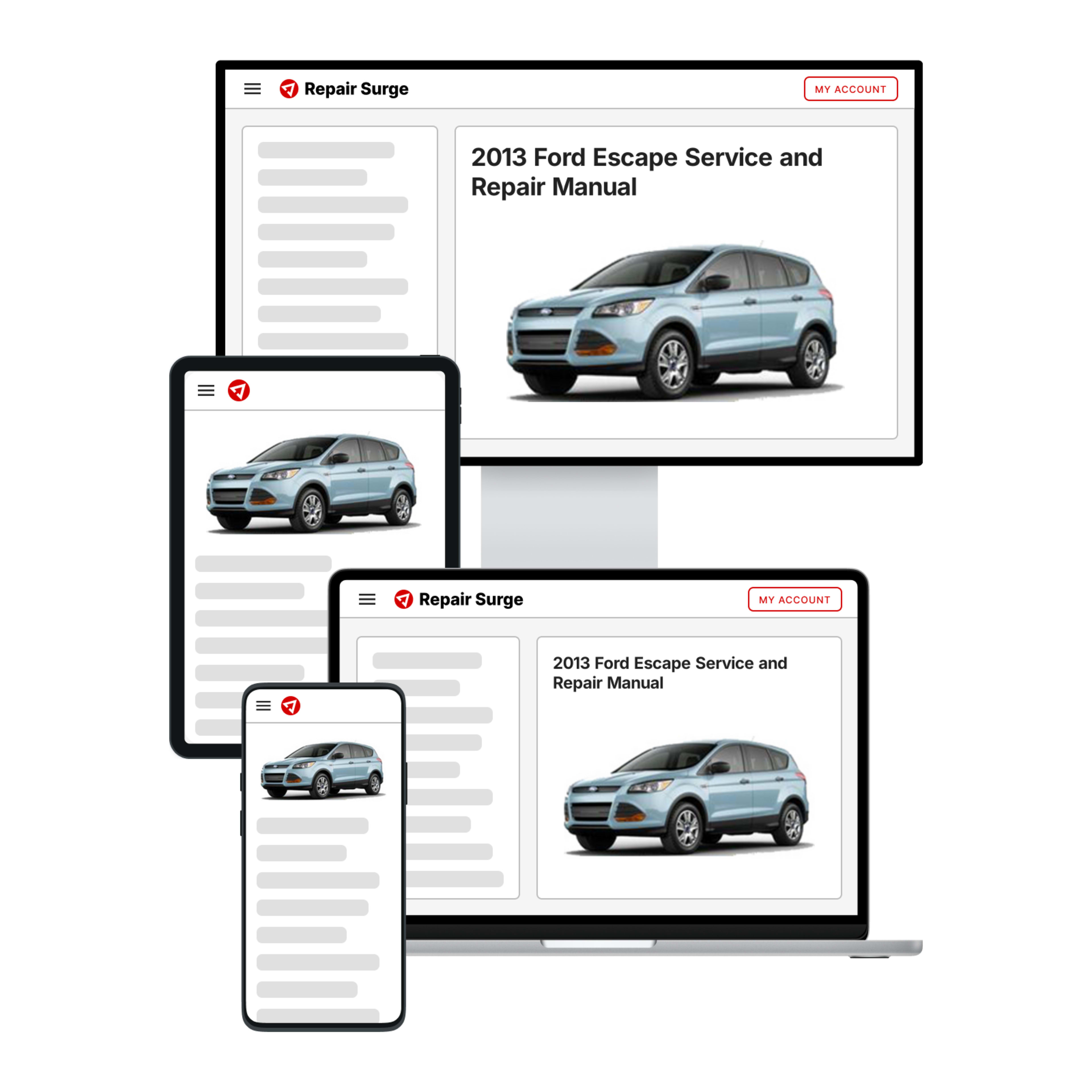 2013 Ford Escape service and repair manual hero image